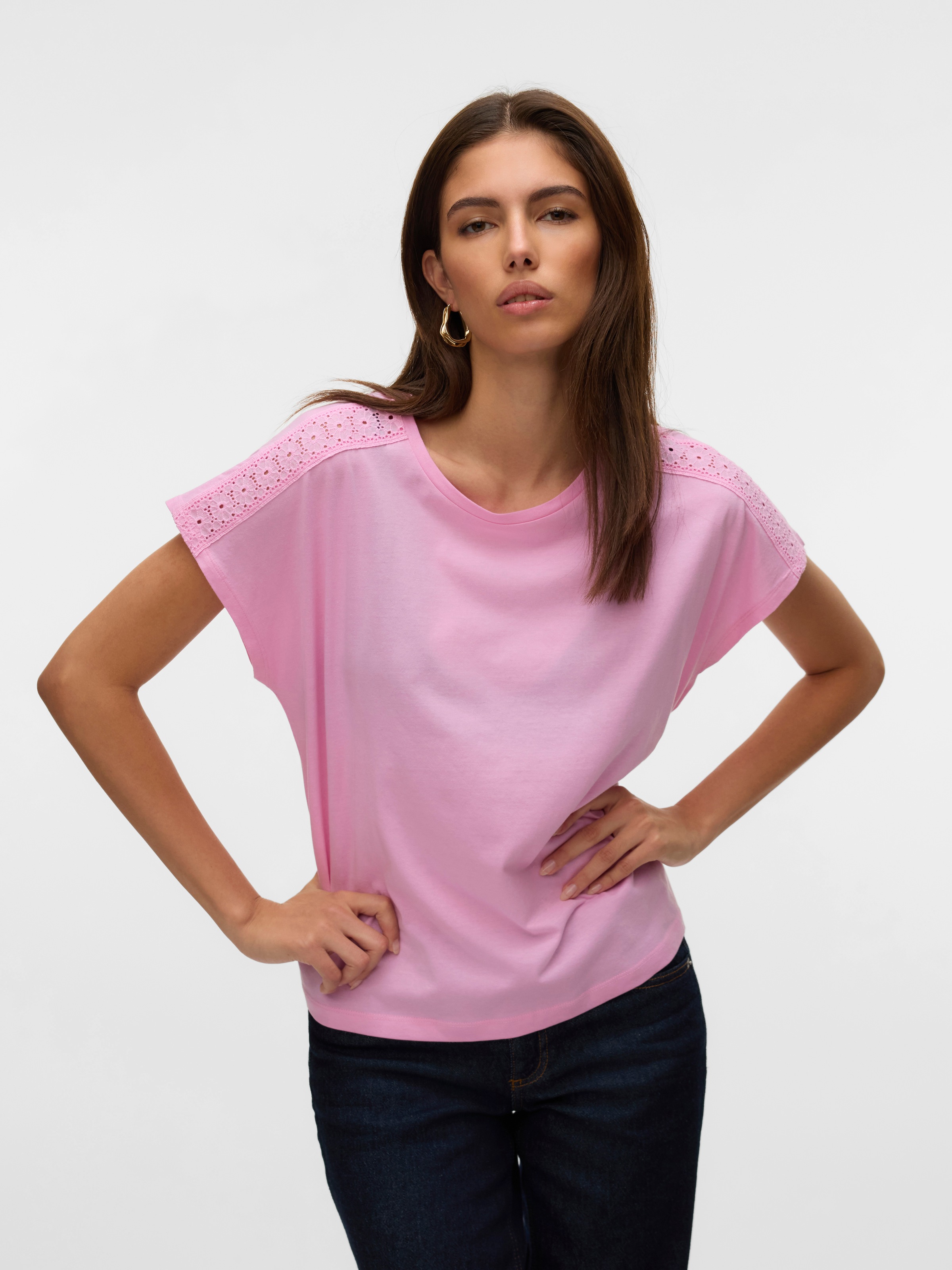 Vero Moda "VMEMMY SS LACE TAPE TOP JRS GA NOOS" günstig online kaufen