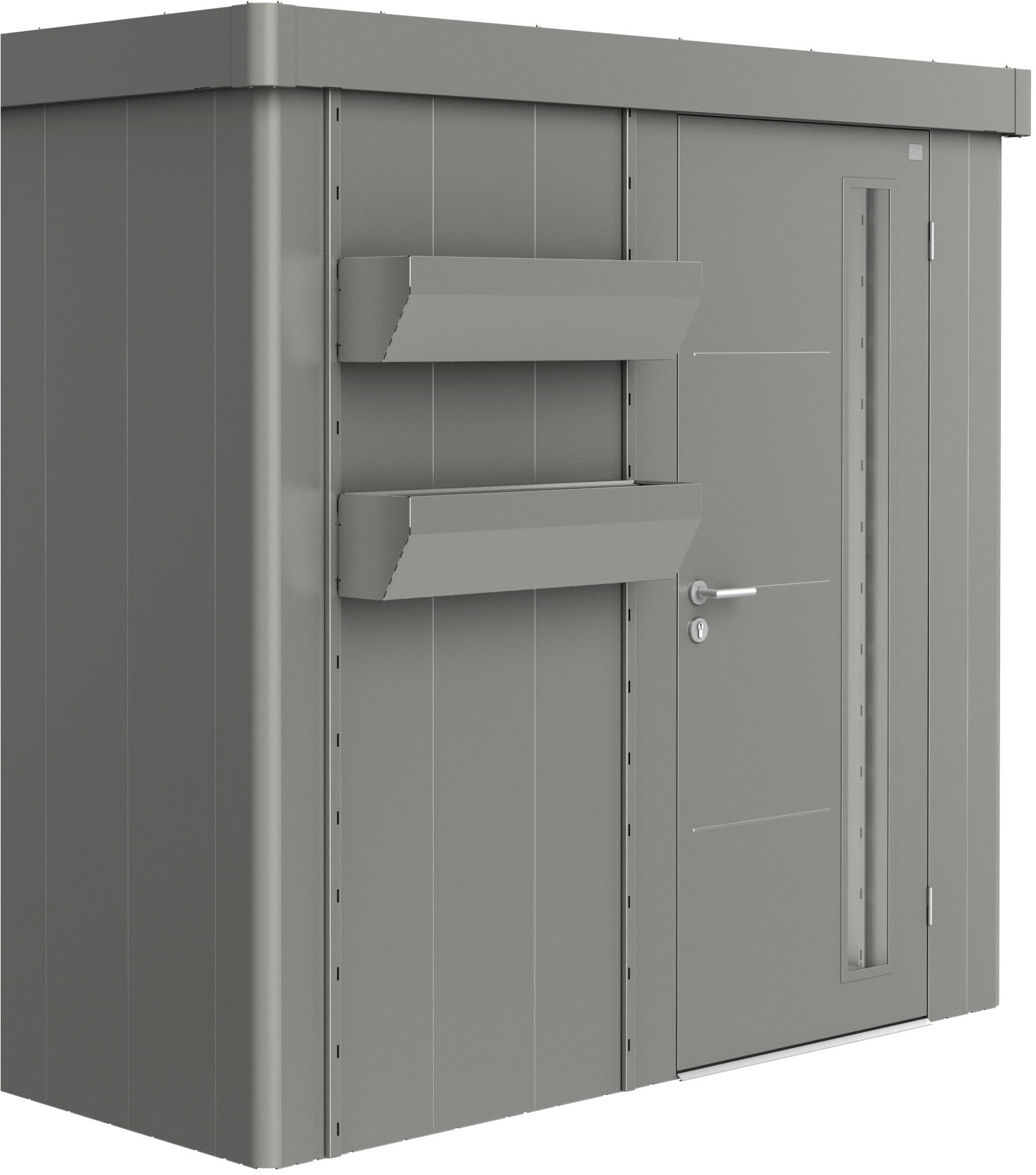 Blumenkasten BIOHORT, B:84cm H:205cm T:24cm, grau, Stahl, Terasse, Pflanzgefäße, "FLORABOARD NEO, verschiedene Farben", HxBxT: 197x84x25 cm