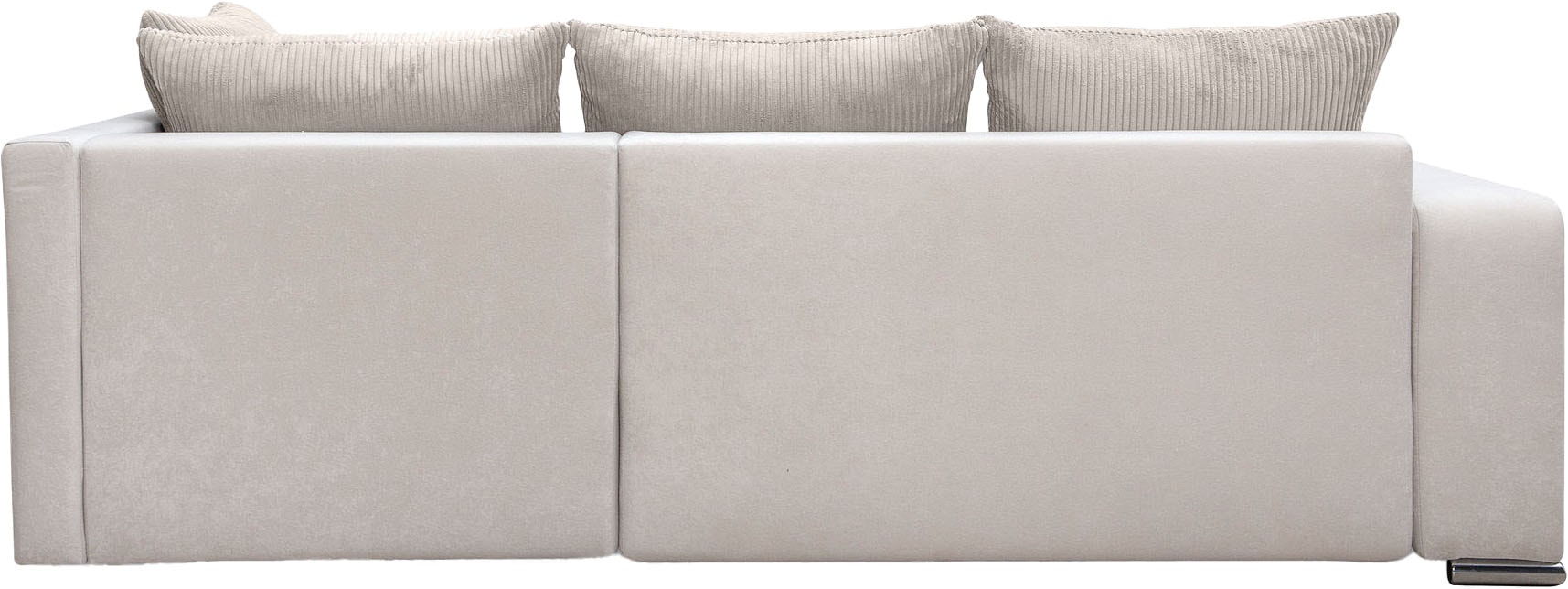 COLLECTION AB Ecksofa »John L-Form«, Regalarmlehne,Bettfunktion,Bettkasten,Ottomane beiseitig montierbar
