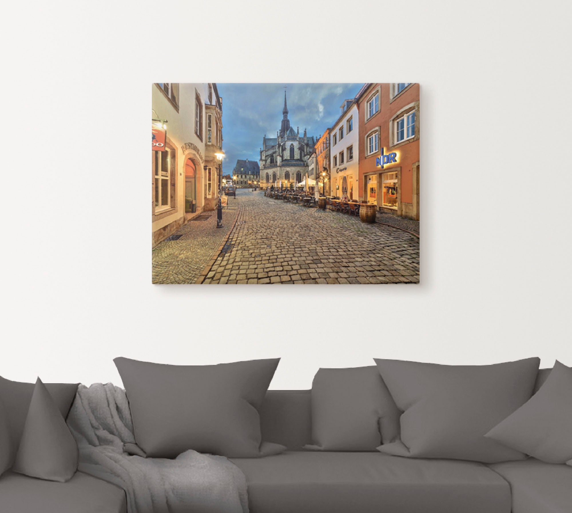 Artland Wandbild »Osnabrück, Blick auf die Marienkirche«, Deutschland, (1 St.), als Leinwandbild, Poster in verschied. Größen