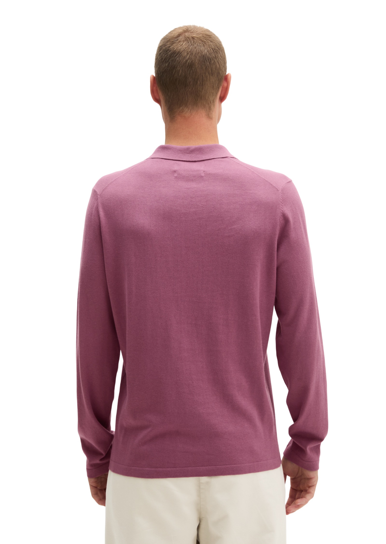 Marc O'Polo Langarm-Poloshirt »aus Bio-Baumwoll-Kaschmir-Mix«