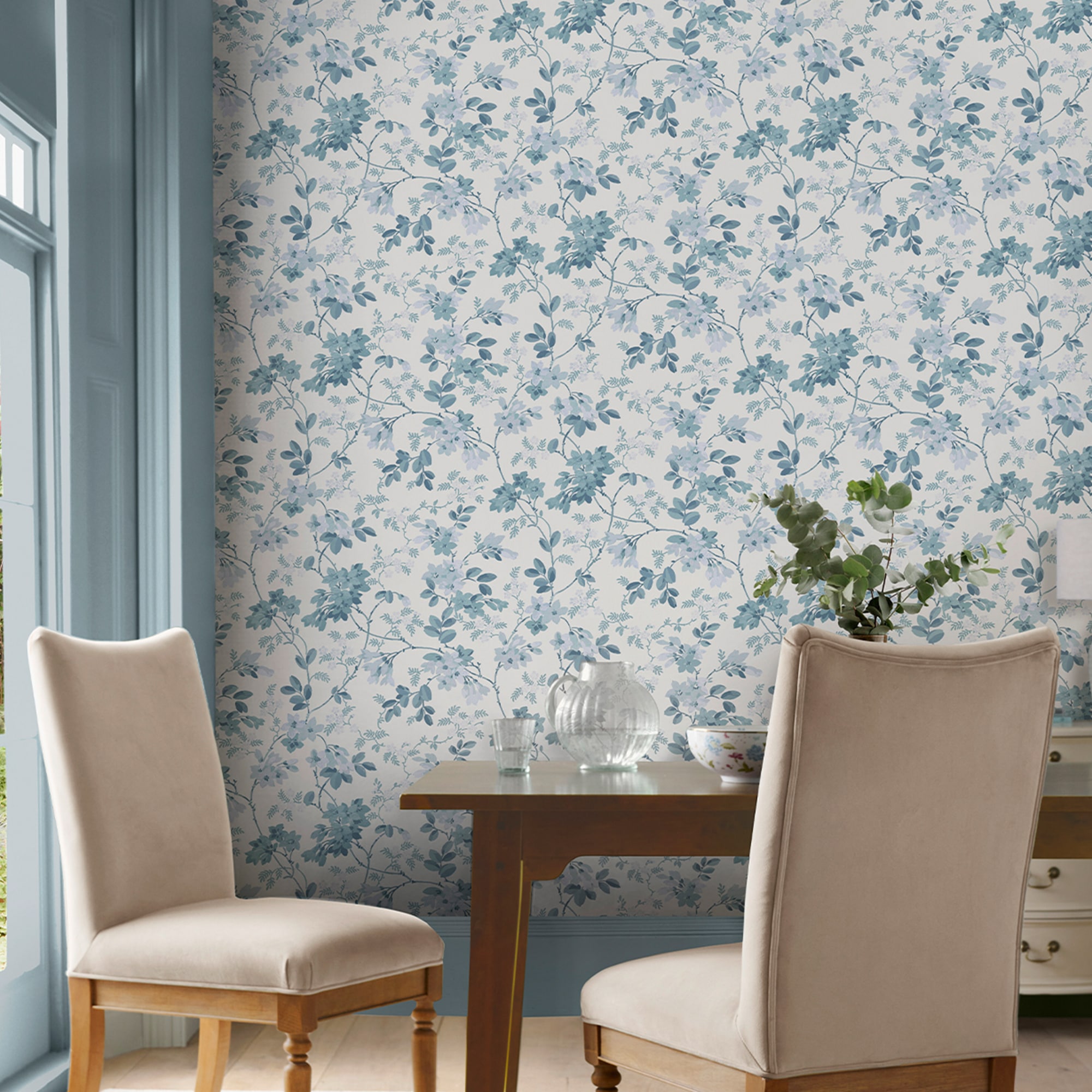 LAURA ASHLEY Vliestapete "YEWLAND" floral glatt Design Tapeten