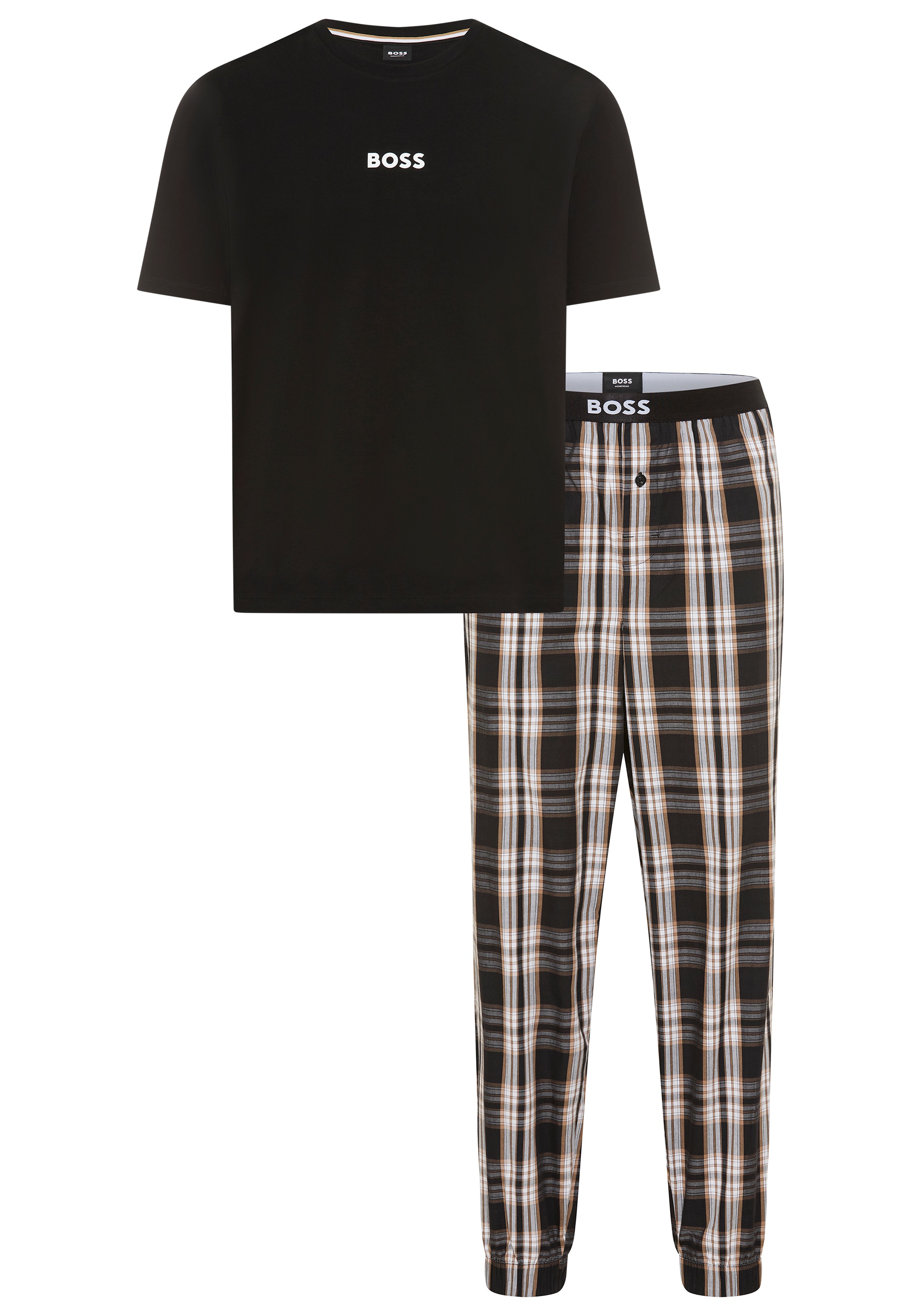 BOSS Pyjama "Easy Long Set TShirt", 2 Stk. günstig online kaufen