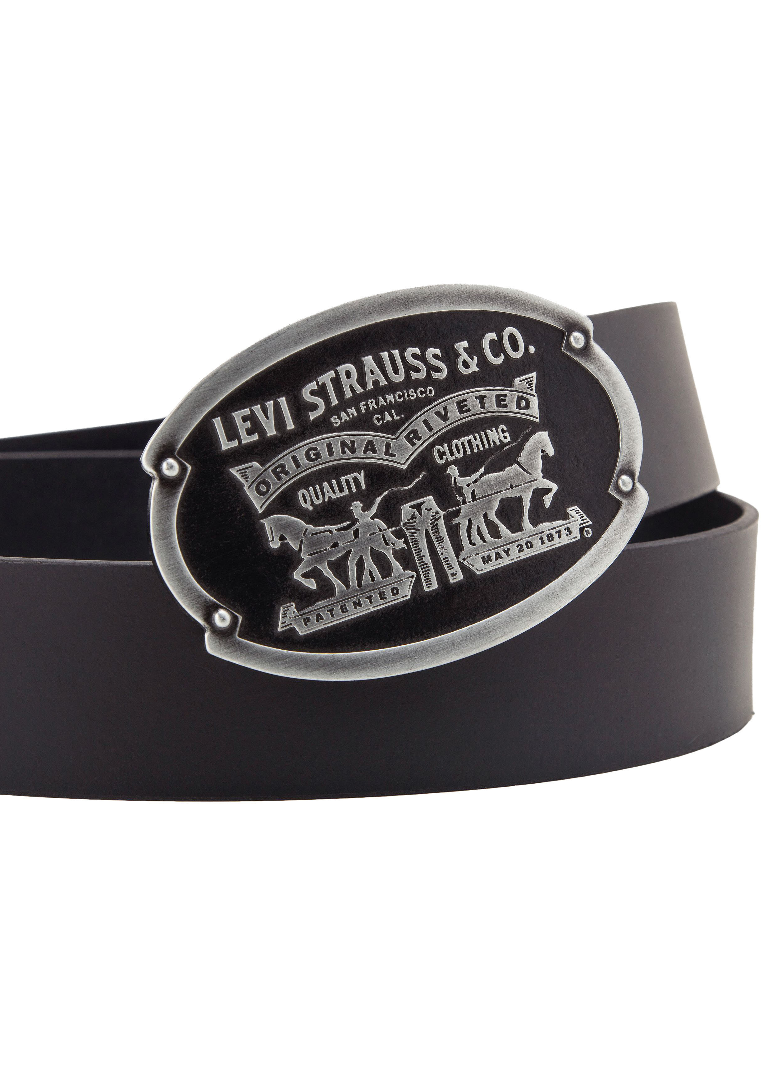 Thumbnail - Levis Ledergürtel "Billy Plaque Belt" mit markanter Koppelschließe