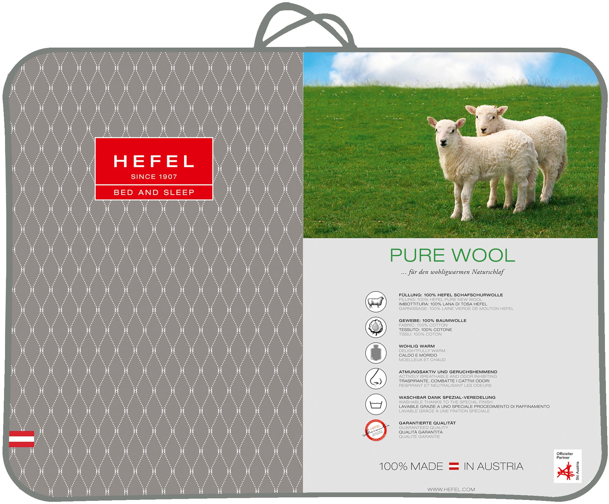 Hefel Matratzenauflage "Pure Wool, außerordentlich atmungsaktiv", Auflage i günstig online kaufen