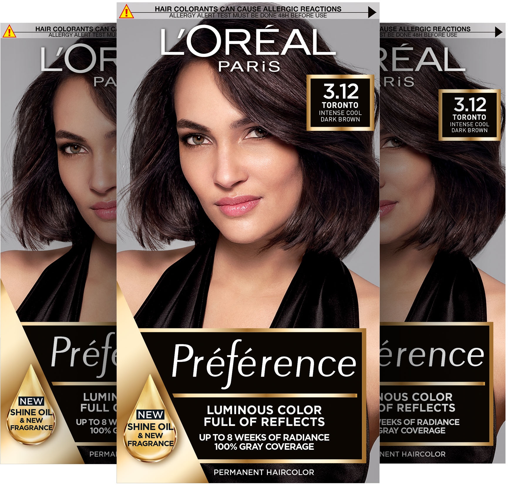 LORÉAL PARIS "PRÉFÉRENCE HAARFARBE" dauerhafte Haarcoloration mit 100% Grauabdeckung