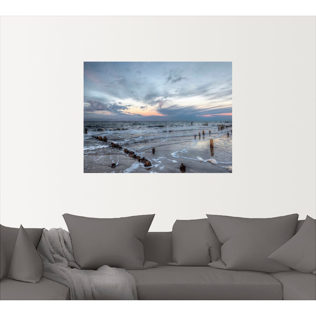 Artland Wandbild »Winter Sonnenuntergang am Meer«, Gewässer, (1 St.)