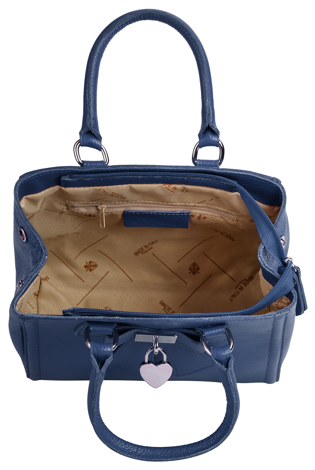 Cluty Henkeltasche »CLUTY Damen SOLCUORE echt Leder, Made in Italy« echt Leder, Made in Italy