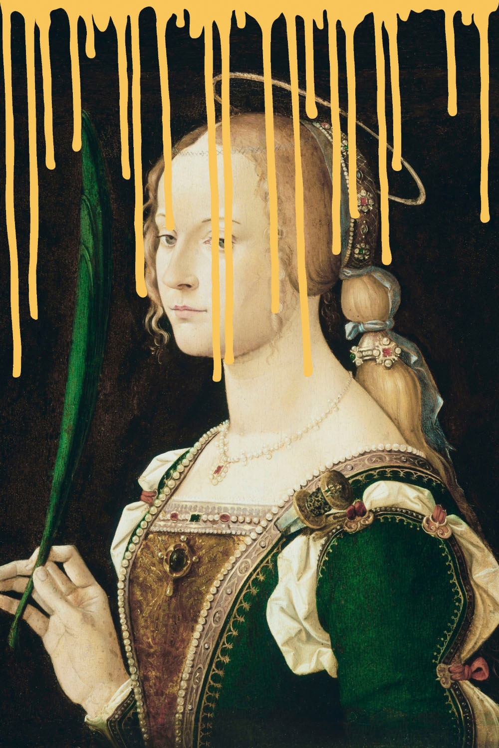 queence Acrylglasbild "Frau mit Farbklecks" Bilder von Frauen  Formen  Frau günstig online kaufen