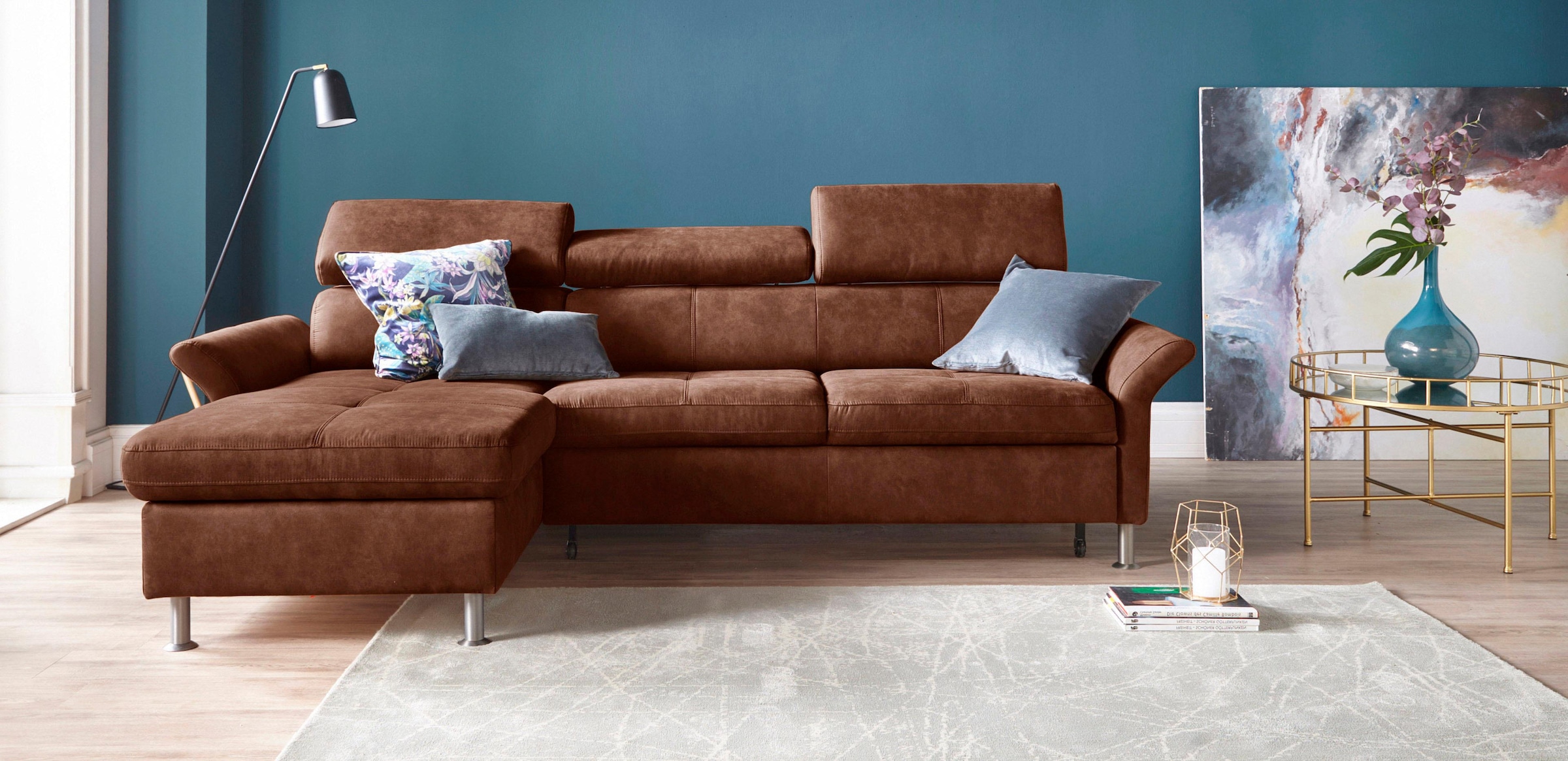 exxpo - sofa fashion Ecksofa "Maretto, bequem & komfortabel, bodenfrei, Bre günstig online kaufen