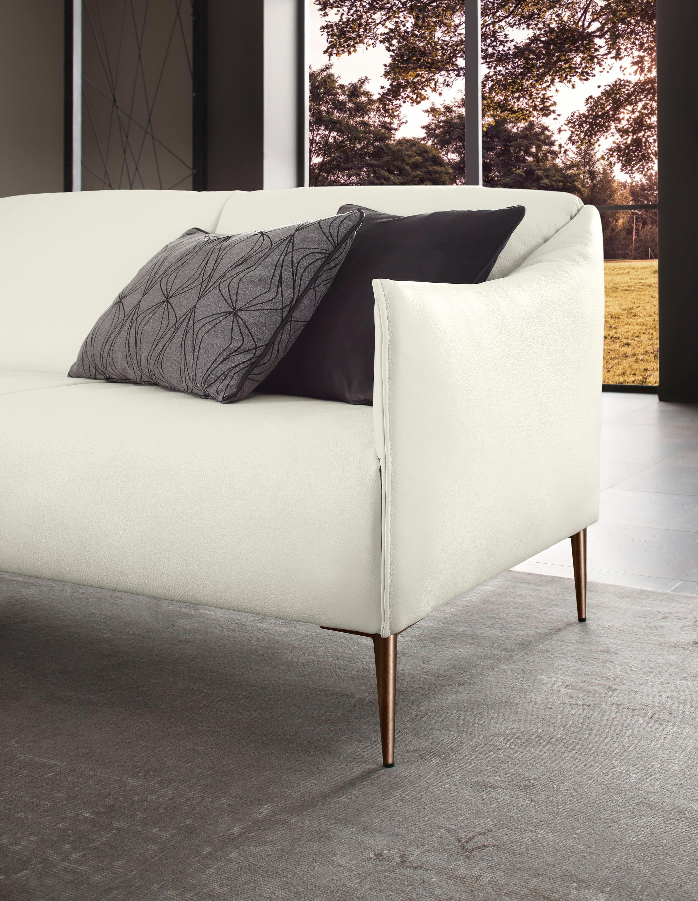 W.SCHILLIG 2,5-Sitzer »sally« mit Metallfüßen in Bronze pulverbeschichtet, Breite 174 cm