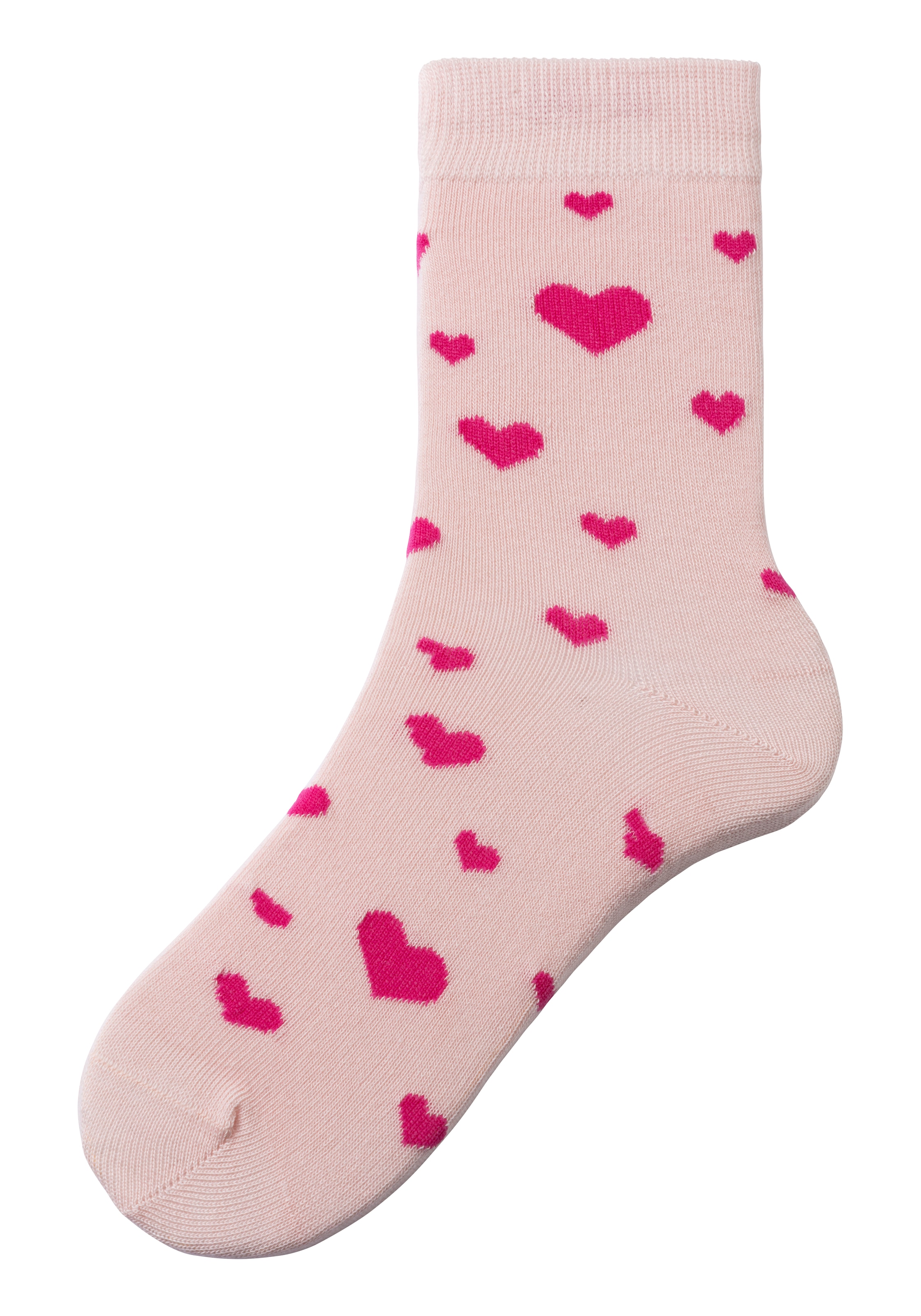 LASCANA Basicsocken, (Box, 7 Paar), in Geschenkbox für den Valentinstag