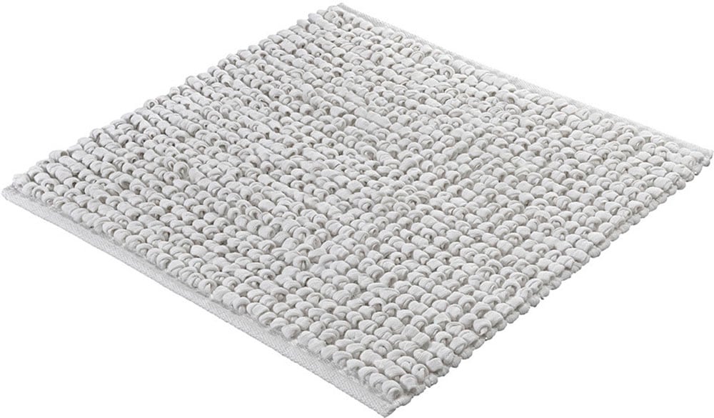 Kleine Wolke Badematte "Brava, Badvorleger, Badezimmer Teppich" Höhe 15 mm beidseitig nutzbar fußbodenheizungsgeeignet Badteppich, Uni Farben, dicke Schlaufen, handgewebt