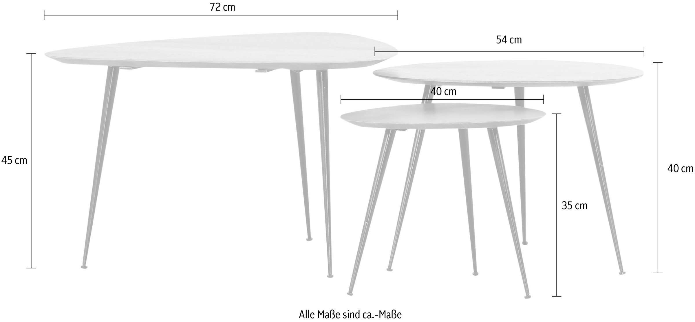 Gutmann Factory Beistelltisch »Bloom«, (3 St.)