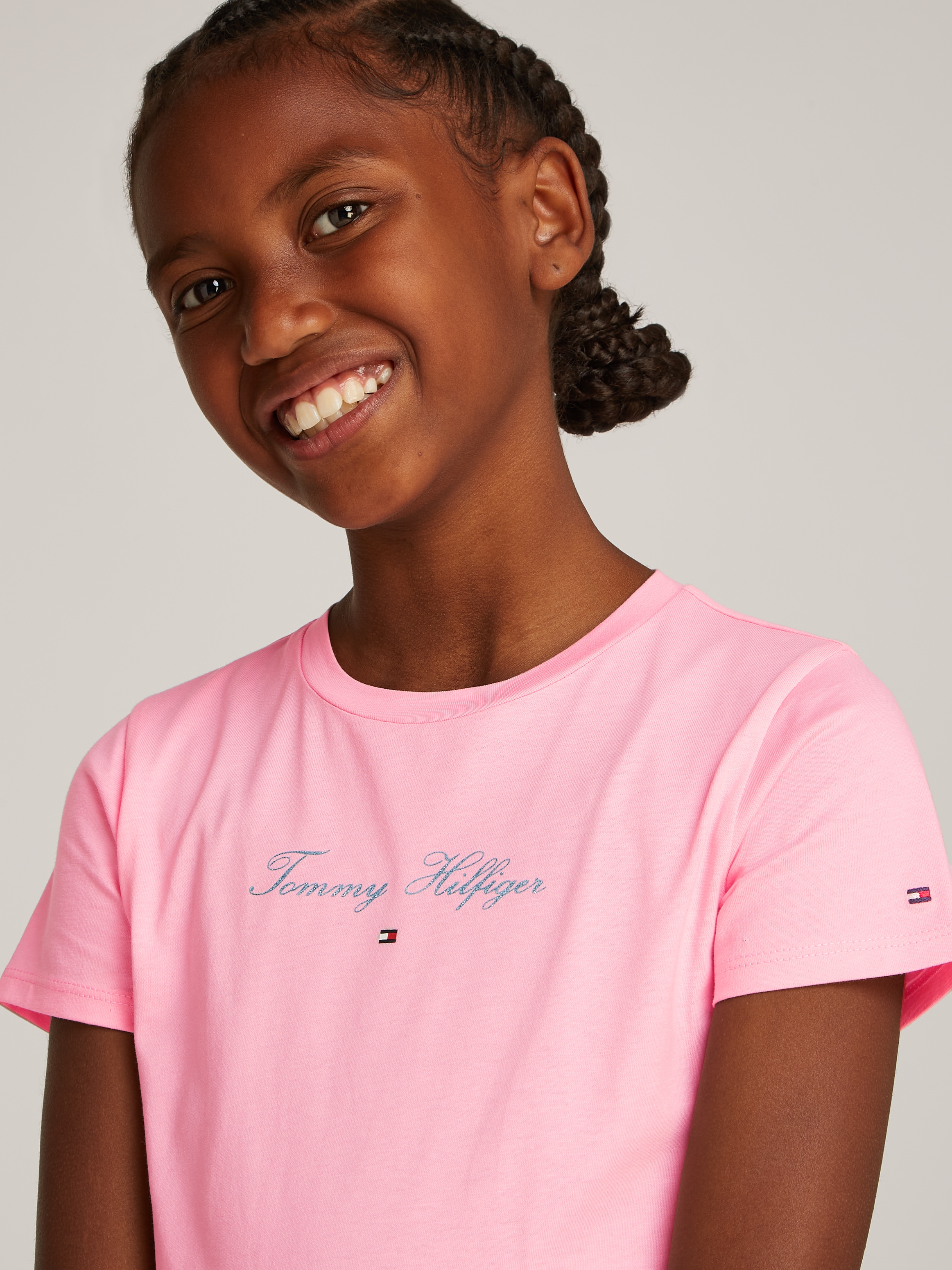 Tommy Hilfiger T-Shirt, mit glitzerndem Schriftzug