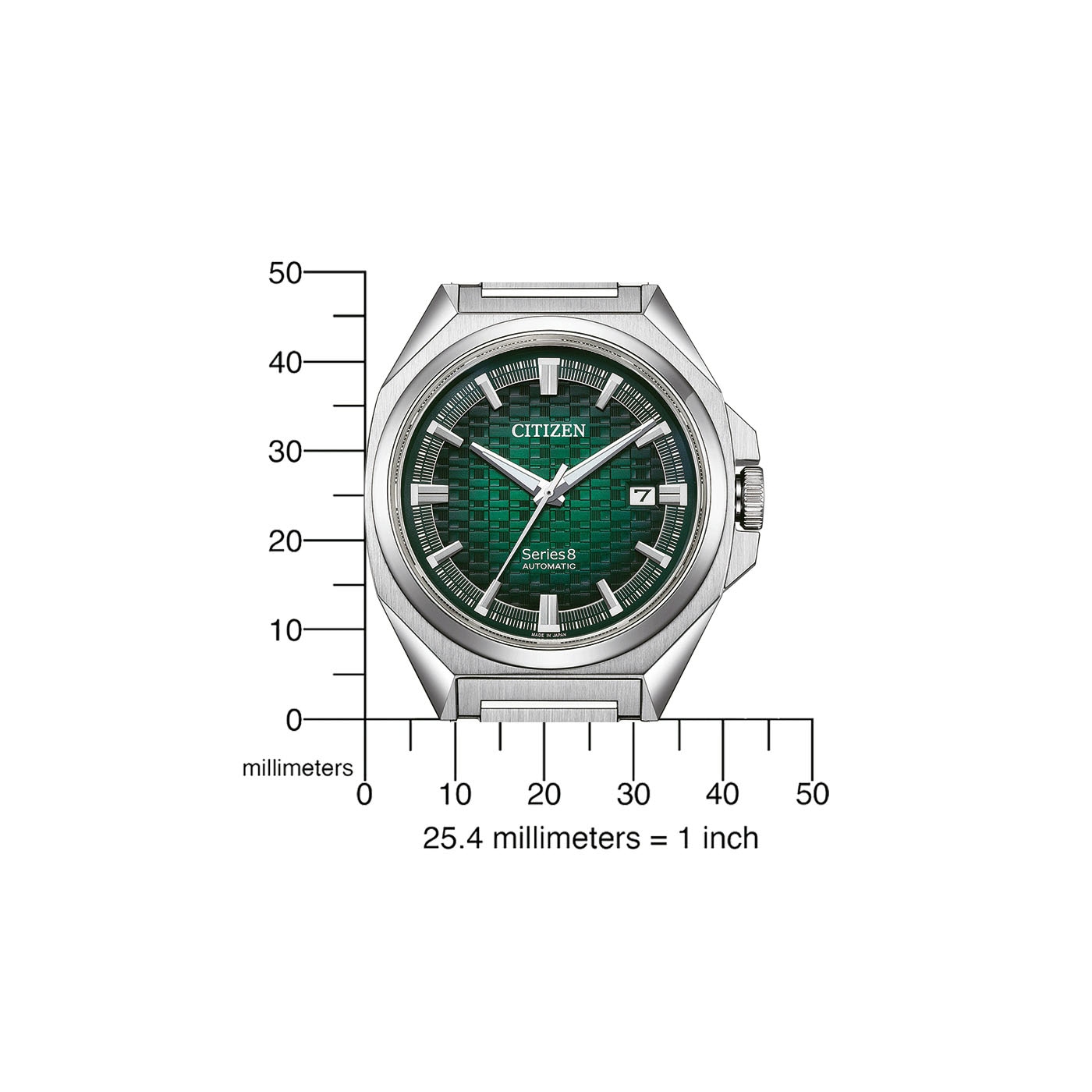 Citizen Automatikuhr »Series 8«, Armbanduhr, Mechansiche Uhr, Herrenuhr, Datum, Saphirglas