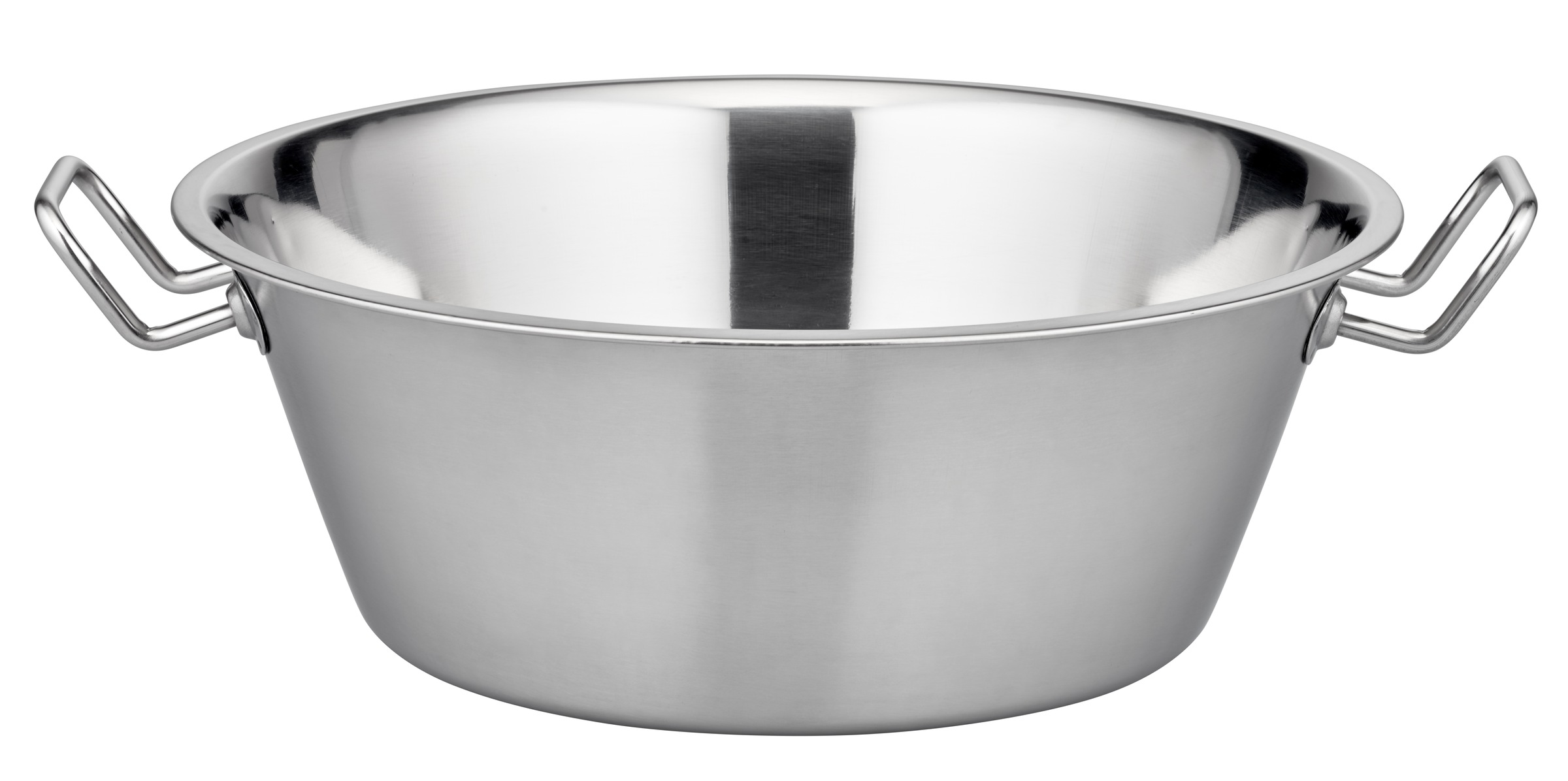 GSW Schüssel "Profi-Schüssel" 1 aus Edelstahl Tiefe Schüssel Ø 40 cm aus Edelstahl rostfrei in Profi-Qualität