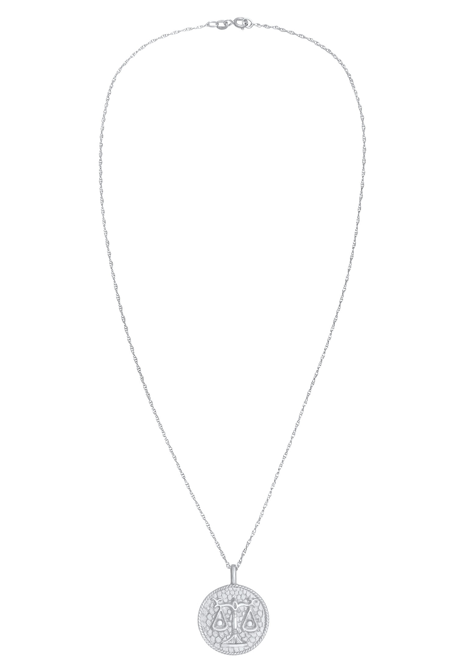 Elli Kette mit Anhänger »Sternzeichen Waage Astro Münze Antik 925 Silber«