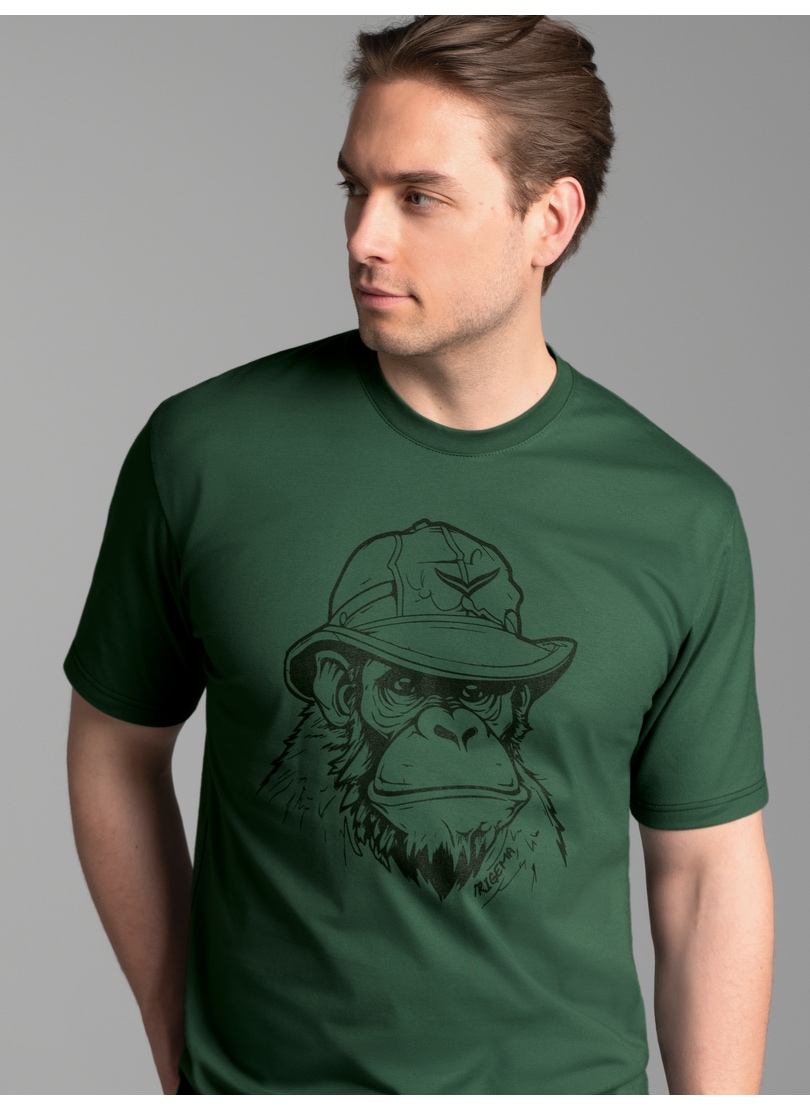 Trigema T-Shirt »TRIGEMA T-Shirt mit Affen-Printmotiv«, (1 tlg.)