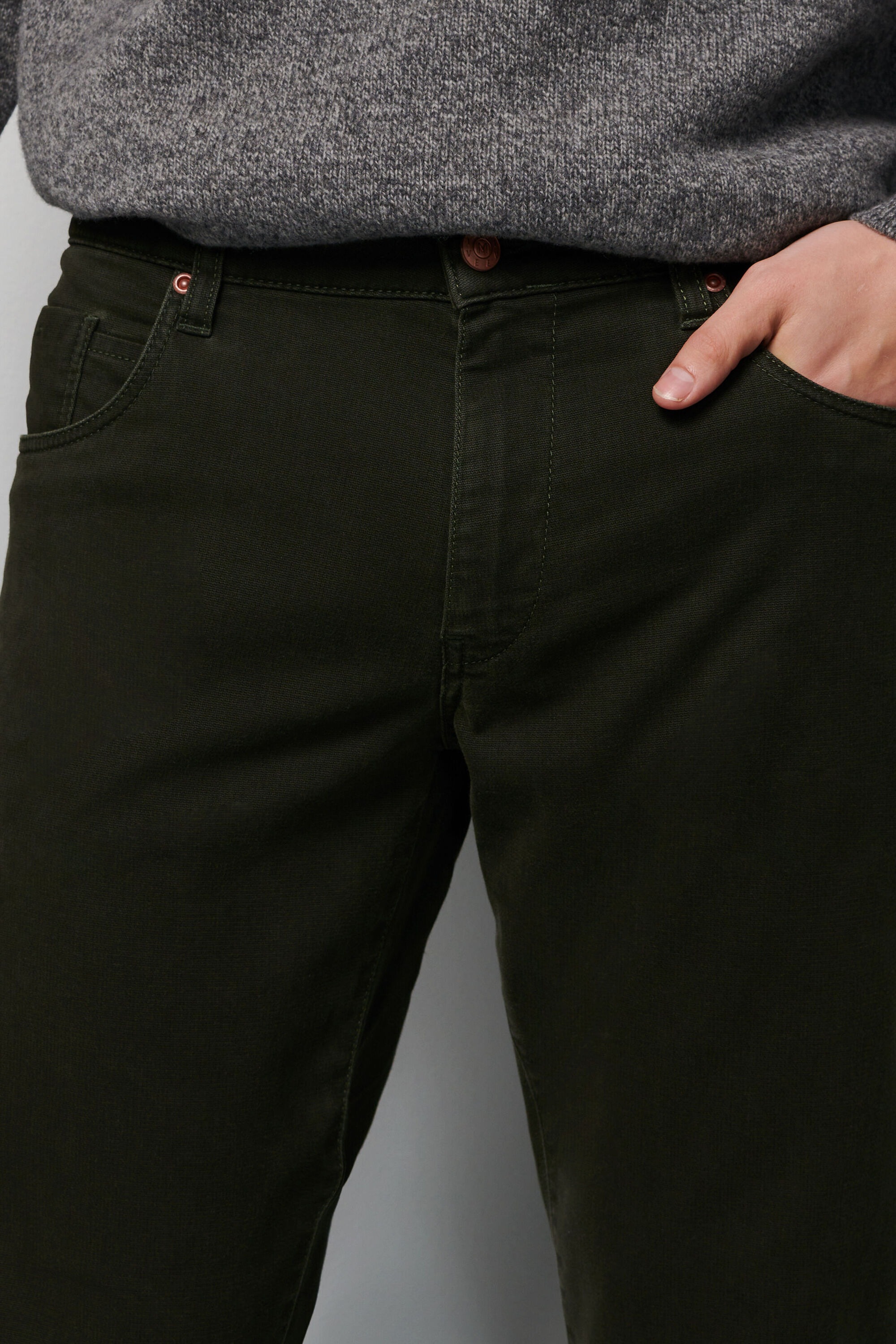 MEYER Chinos »Five-Pocket-Hose«, im unifarbenen Design