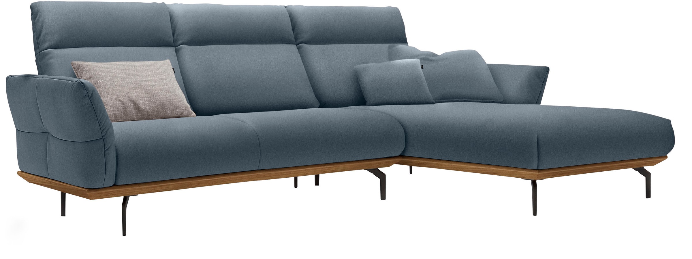 Creation BY ROLF BENZ Ecksofa "CR.460" Sockel in Nussbaum, Winkelfüße in Um günstig online kaufen