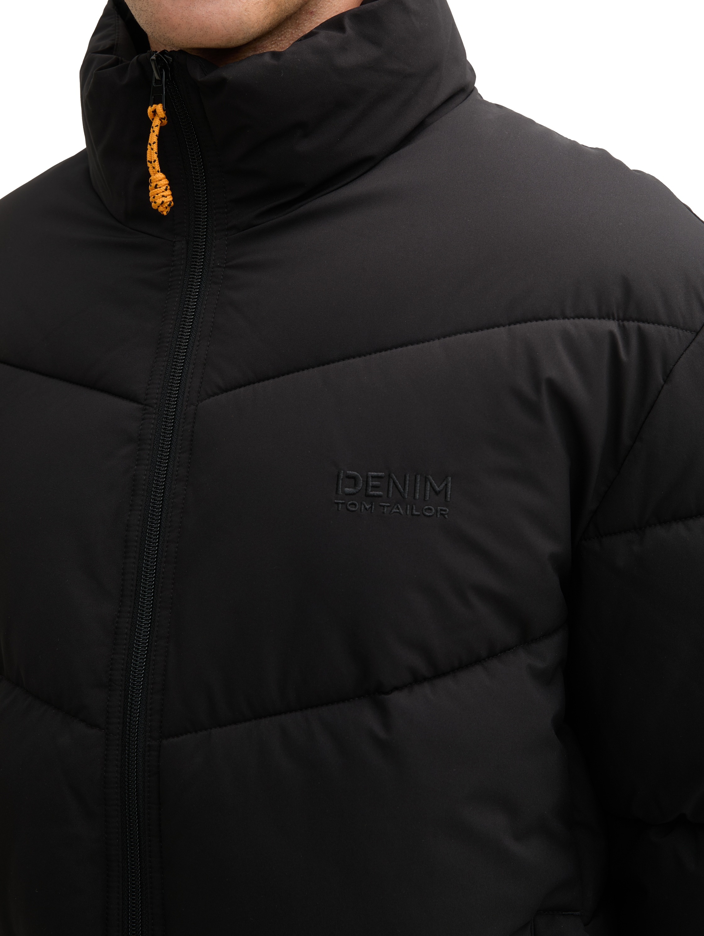 Thumbnail - TOM TAILOR Denim Steppjacke, ohne Kapuze, mit Logoprint