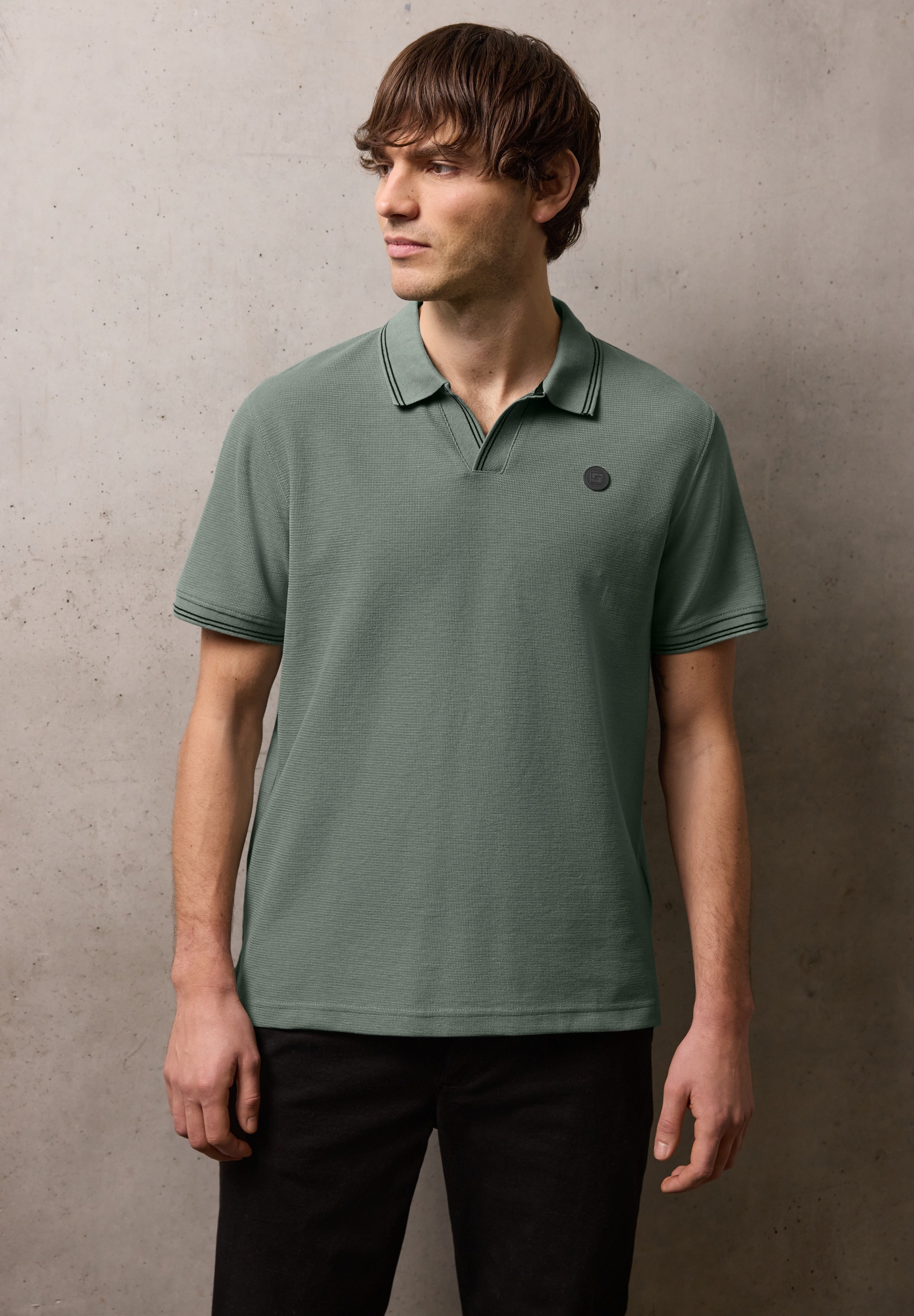 STREET ONE MEN Poloshirt im soften Baumwoll-Mix