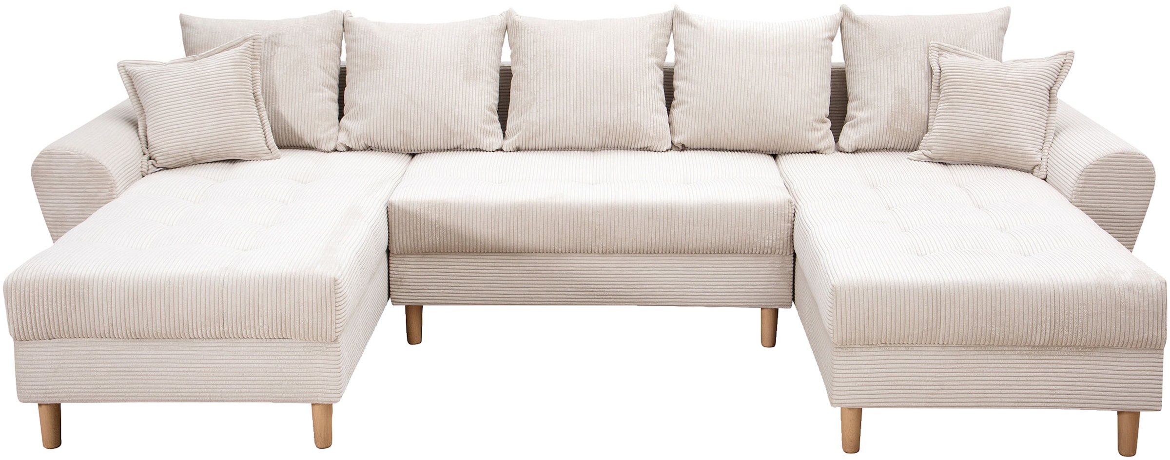 COLLECTION AB Wohnlandschaft »Raisa U-Form«, mit Federkern, Kissen und Steppung im Sitzbereich