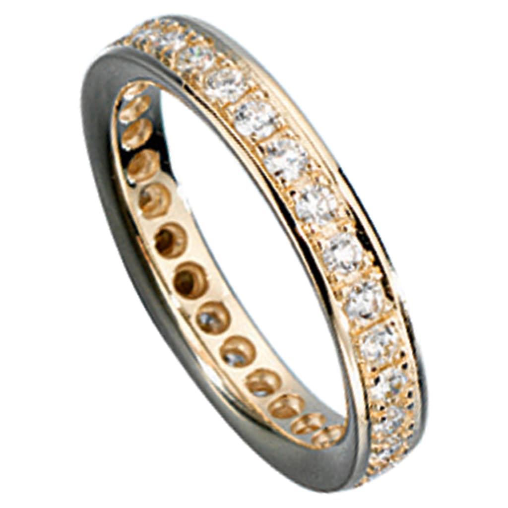 JOBO Fingerring »Ring mit Diamanten rundum« 585 Gold