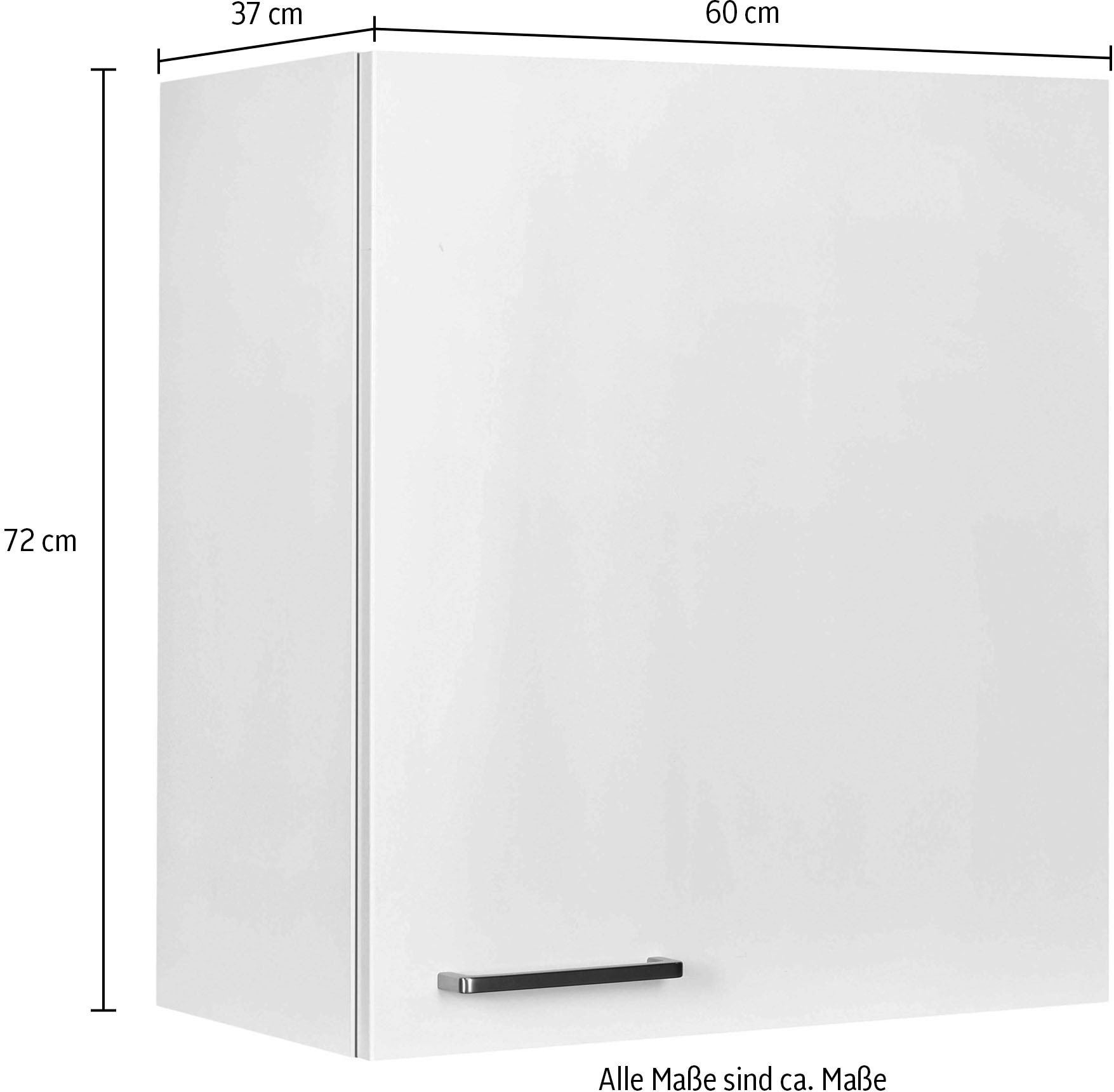 nobilia® Hängeschrank »"Touch", Ausrichtung wählbar, vormontiert,«, in drei Breiten: 30, 40 und 60 cm, mit Soft-Close-Funktion