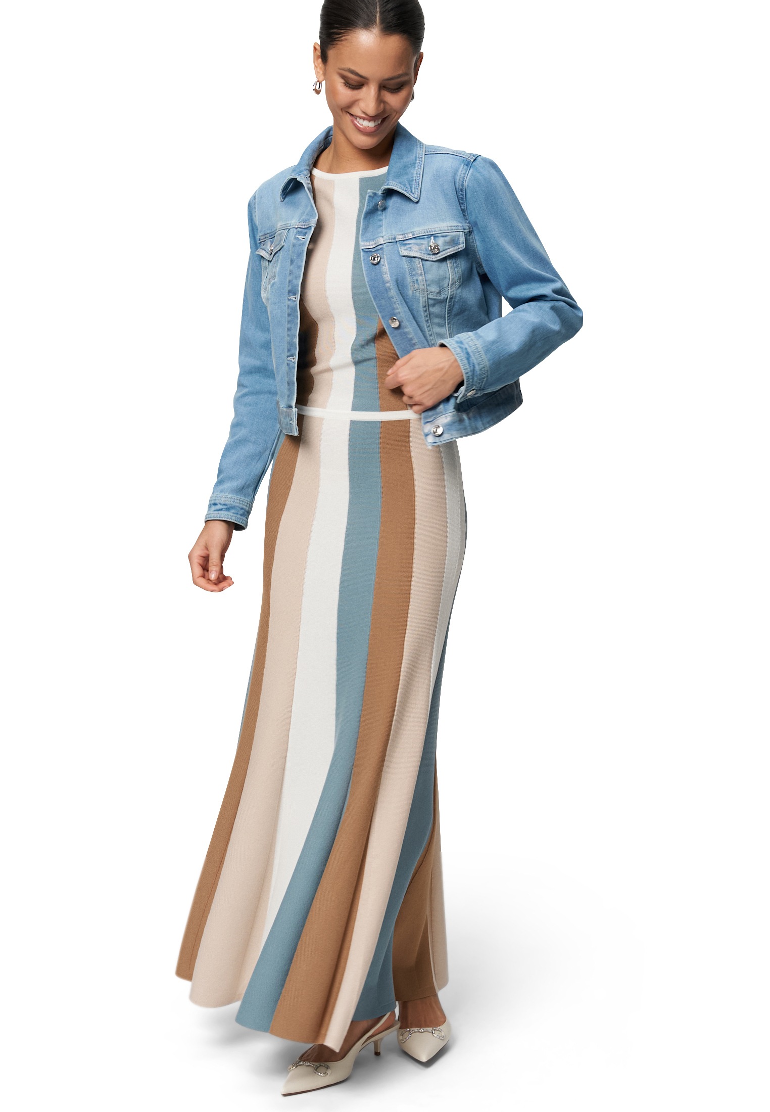 Zero Jackenblazer »zero Jeansjacke blau mit Knopfleiste«, Knopfleiste