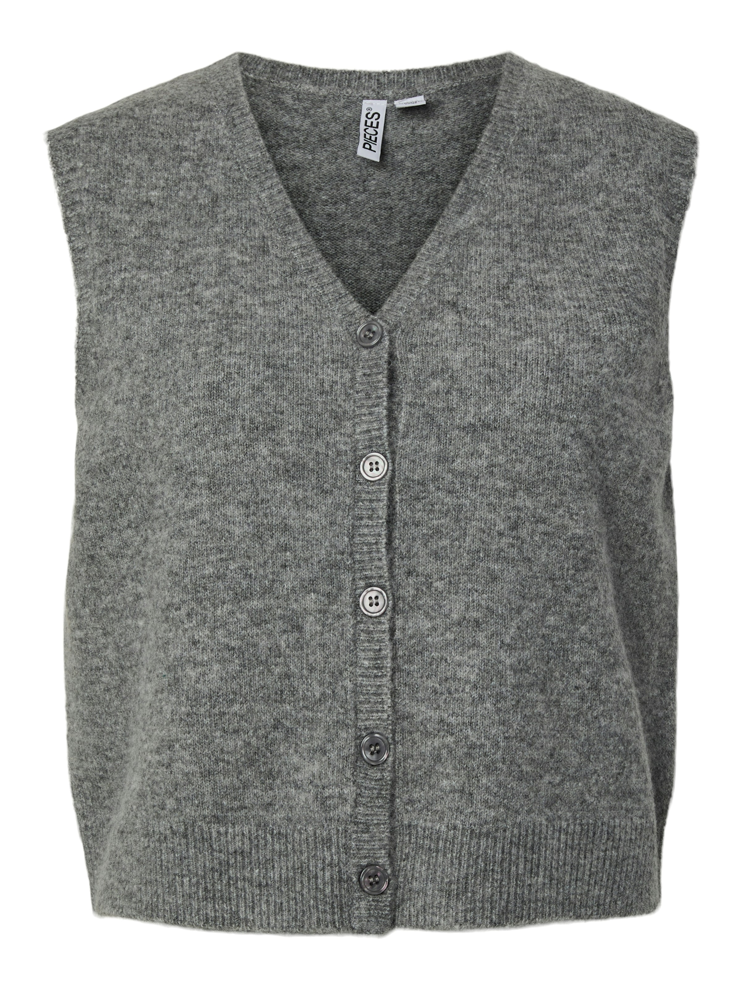 pieces Strickweste »PCSALLY SL V-NECK KNIT VEST NOOS BC« Materialmix
