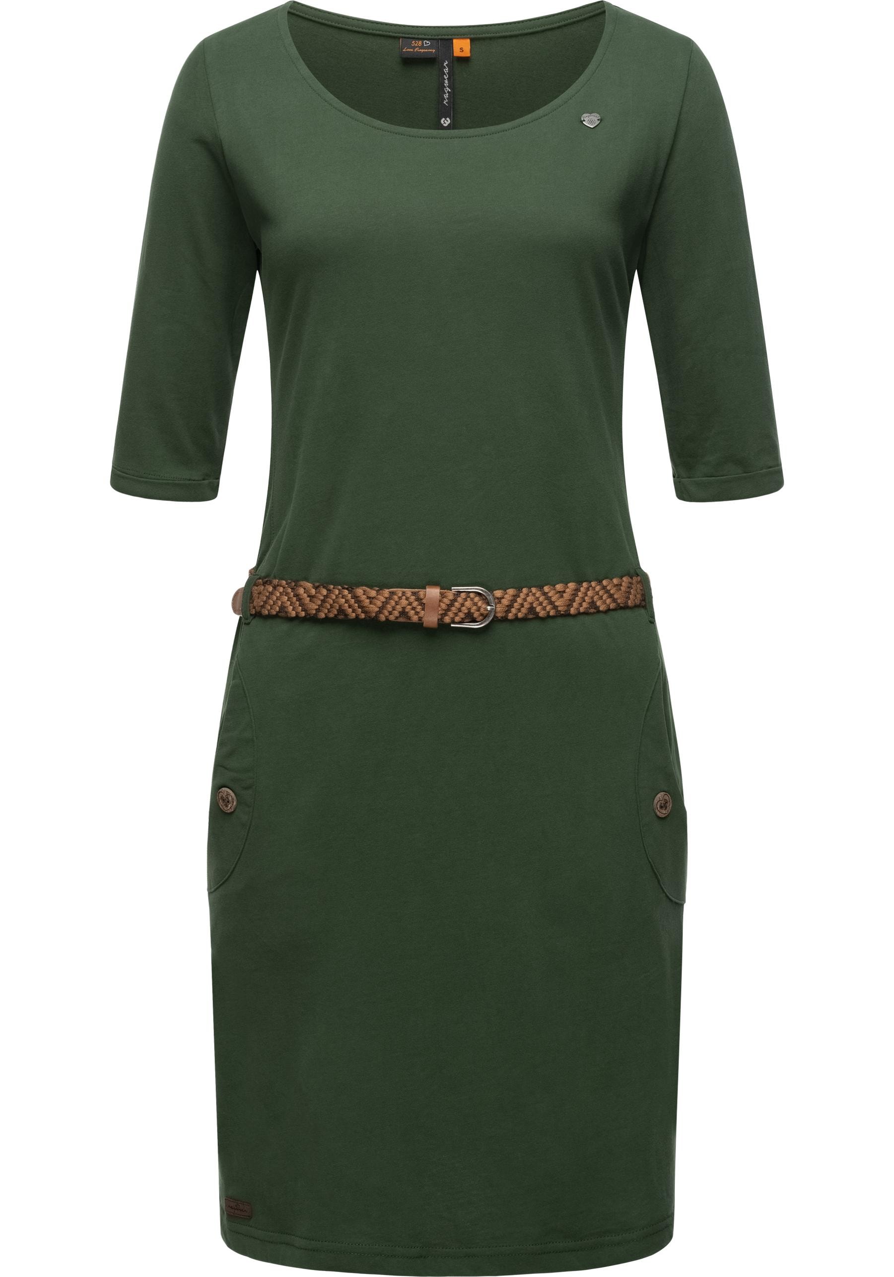 Ragwear Shirtkleid »Tannya Solid«, (2 tlg.), stylisches Damenkleid mit  Gürtel für kaufen | BAUR