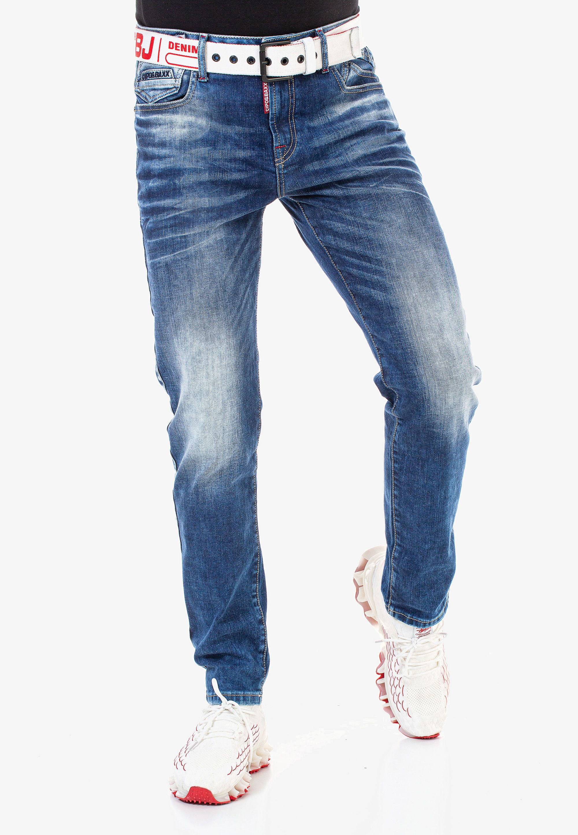 Slim-fit-Jeans, mit tollen Stickereien
