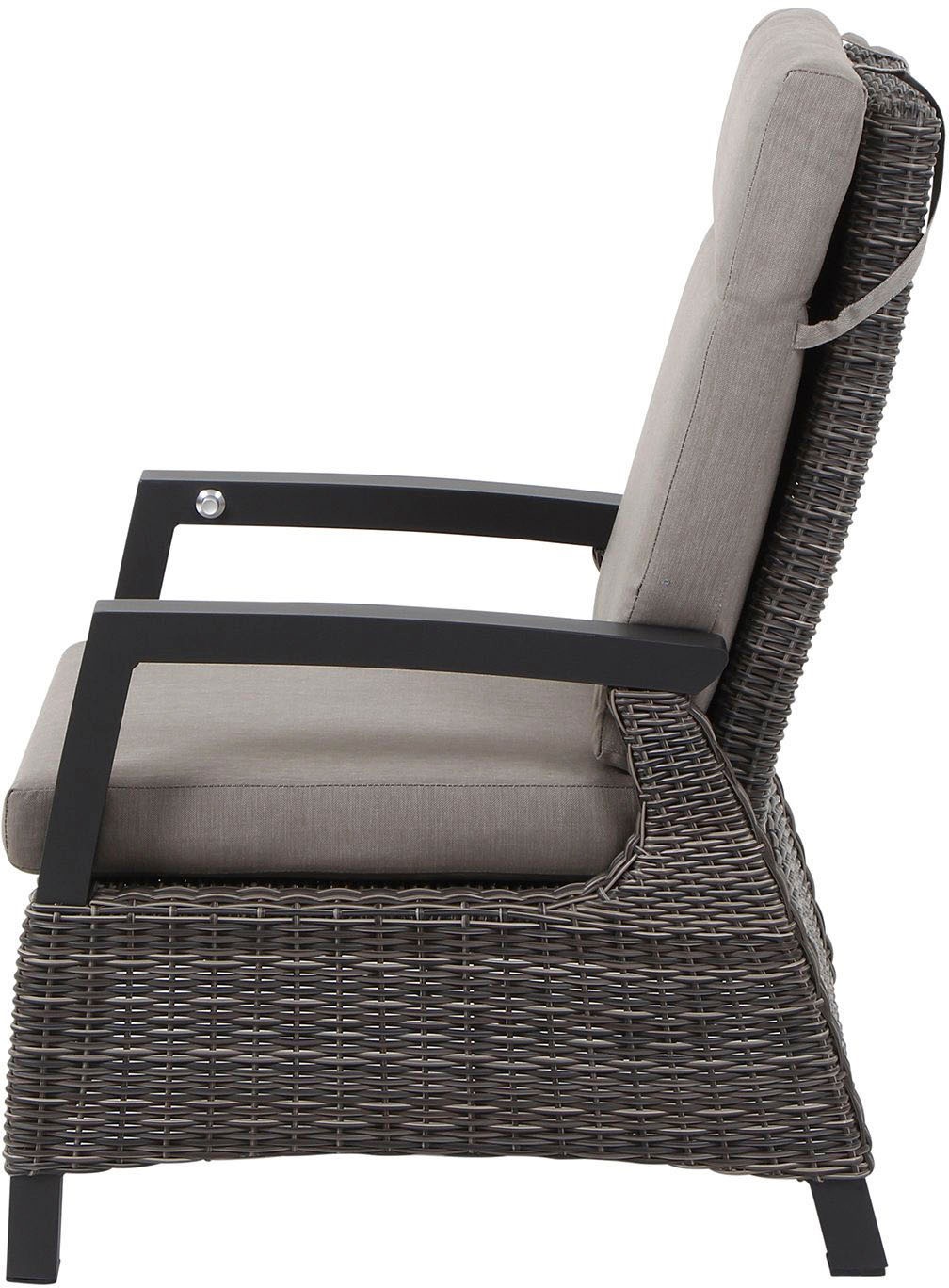 Siena Garden Gartenlounge-Set »Corido«, (Set, 8 tlg.), bestehend aus 2 Sesseln, 1 Bank, 1 Tisch und 4 Auflagen
