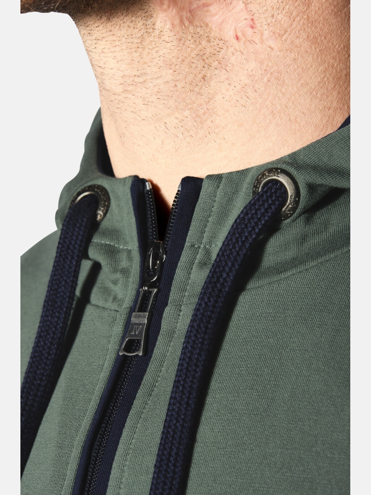 Jan Vanderstorm Kapuzensweatjacke »Sweatjacke RODERICH«, aus atmungsaktiver Baumwolle