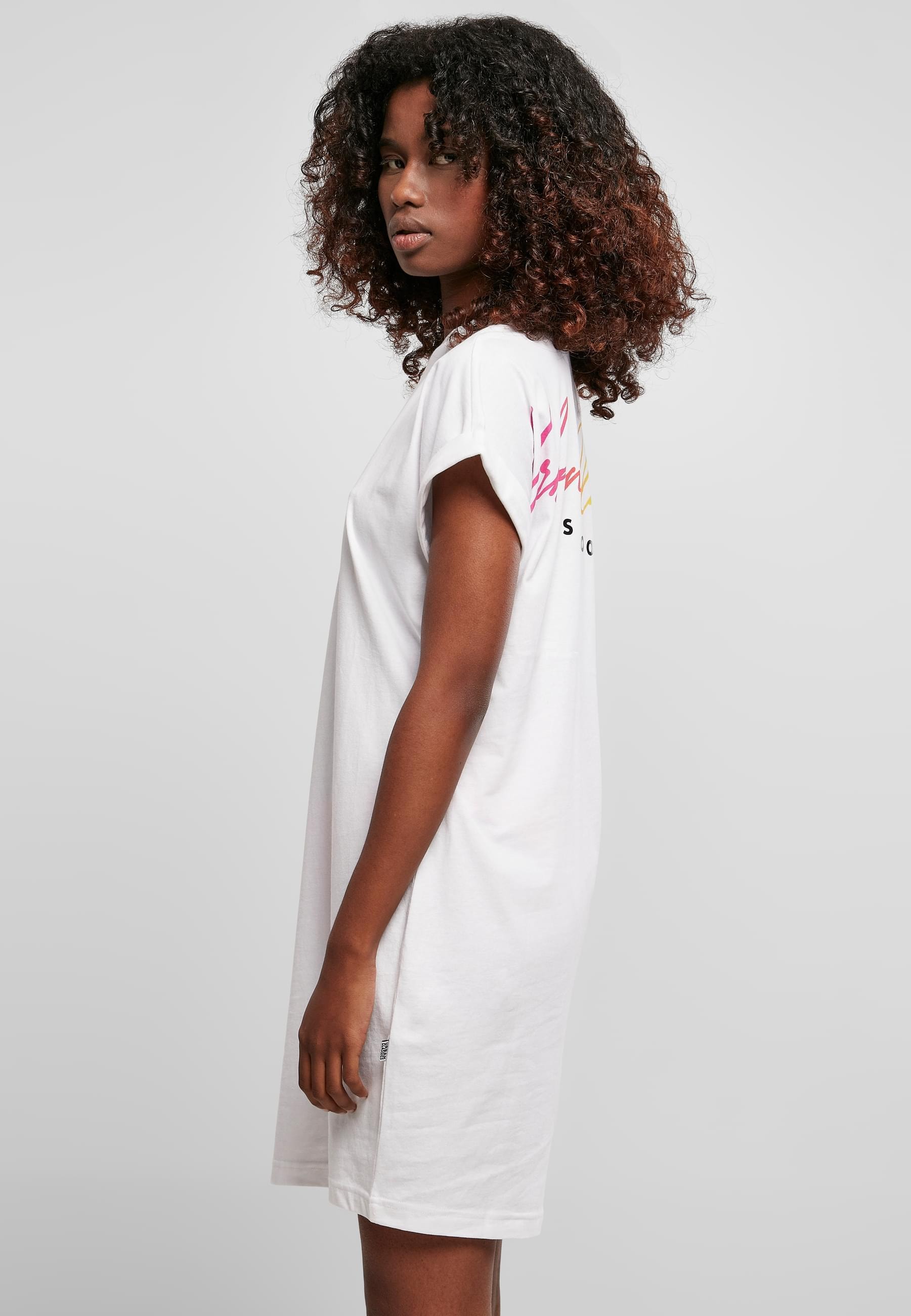 URBAN CLASSICS Shirtkleid »Urban Classics Damen Ladies Rainbow Tee Dress«, (1 tlg.)
