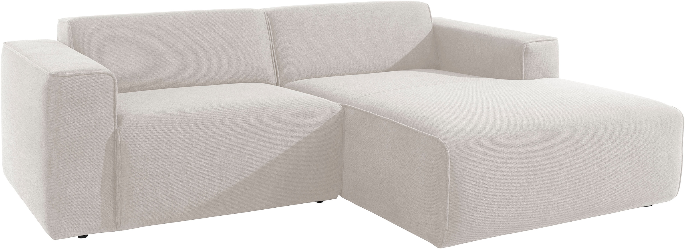 andas Ecksofa »Noord«, mit Kedernaht, Breite 234 cm, Cord, Struktur, Webstoff