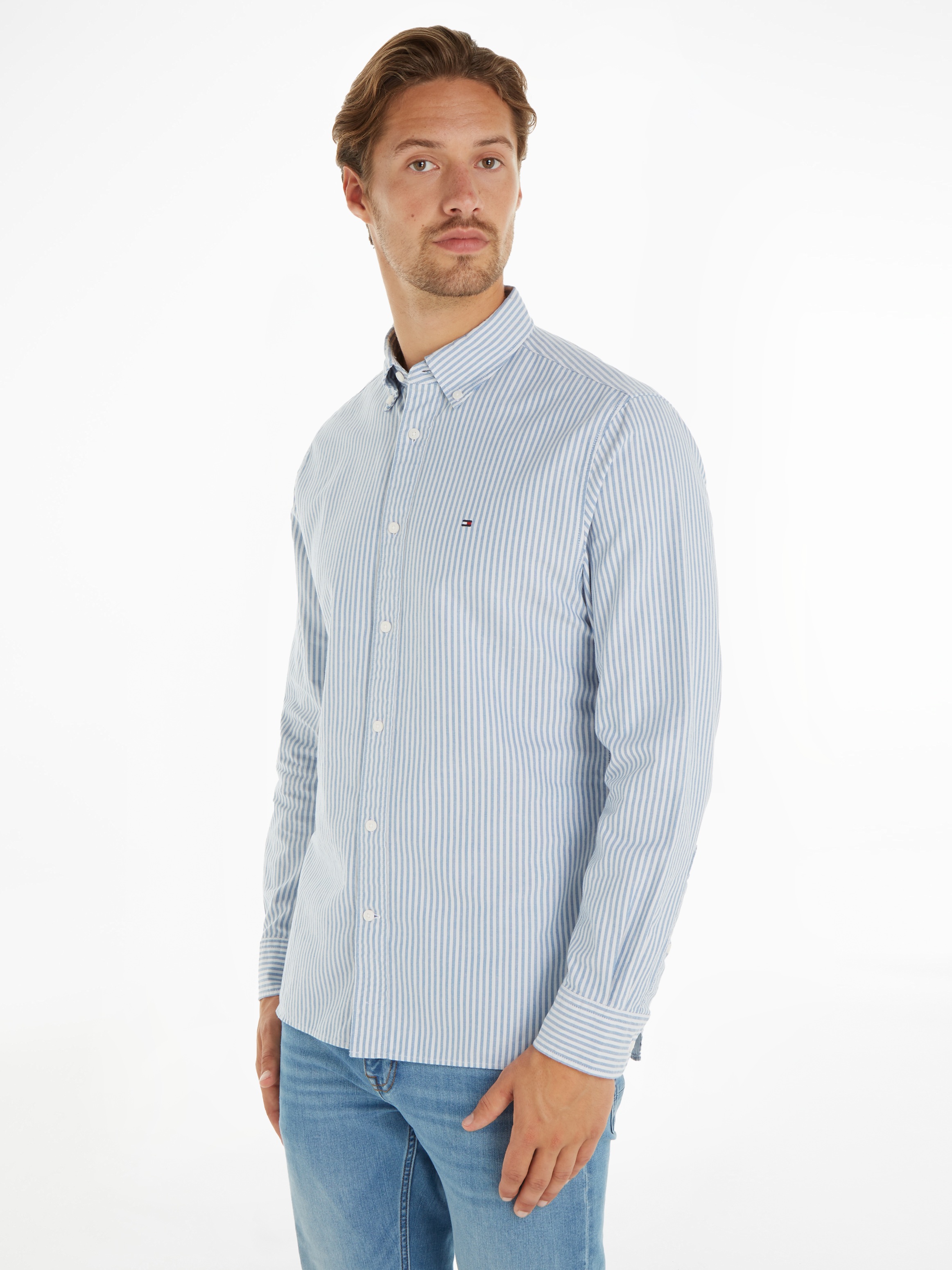 Tommy Hilfiger Langarmhemd "HERITAGE OXFORD STRIPE Regular Fit SHIRT" günstig online kaufen