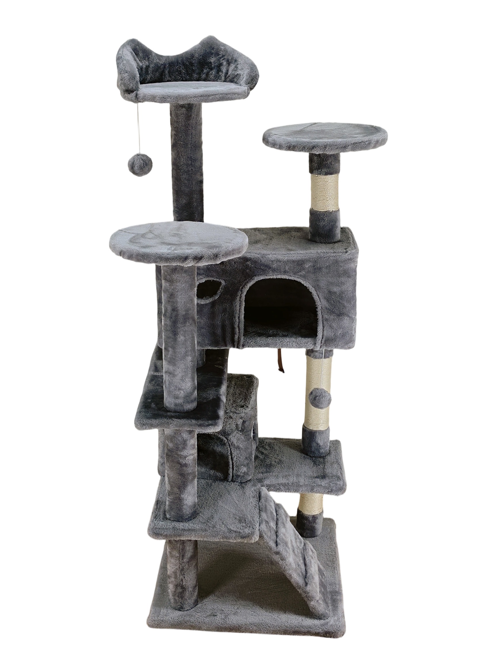 OTTO home Kratzbaum »Stubentiger« 139 cm hoch stabile Spanplatte, robuster Sisal und kuscheliger Plüsch