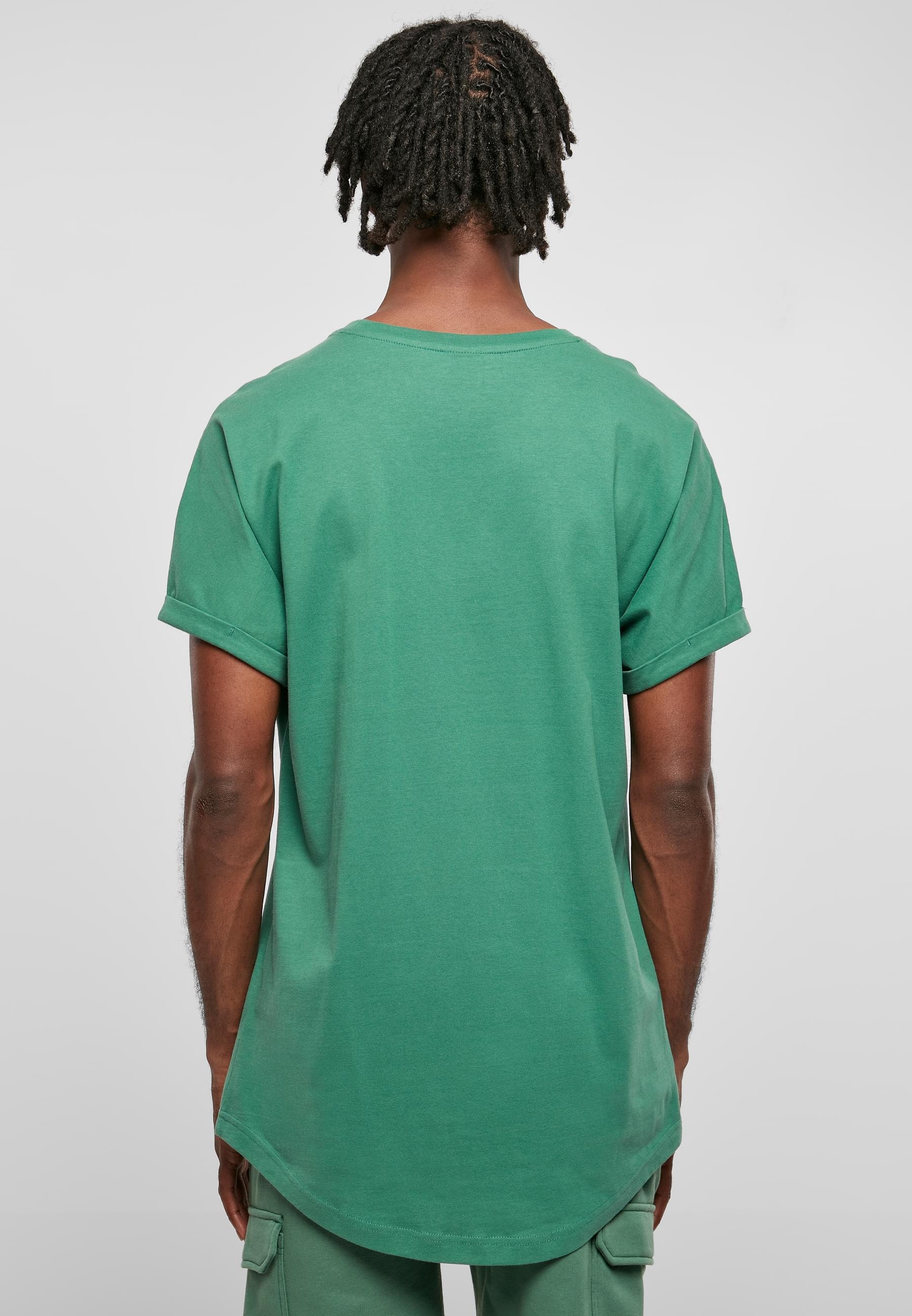 URBAN CLASSICS T-Shirt »Urban Classics Herren Long Shaped Turnup Tee«, (1 tlg.)