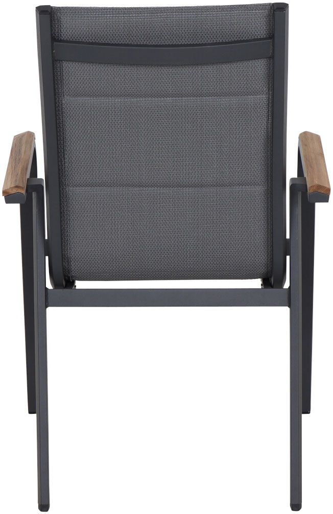 Siena Garden Gartensessel »Tesoro Stapelsessel 2er-Set FSC« Set, 2 Stk. tlg. Alu, Textil, Teak FSC 100 %