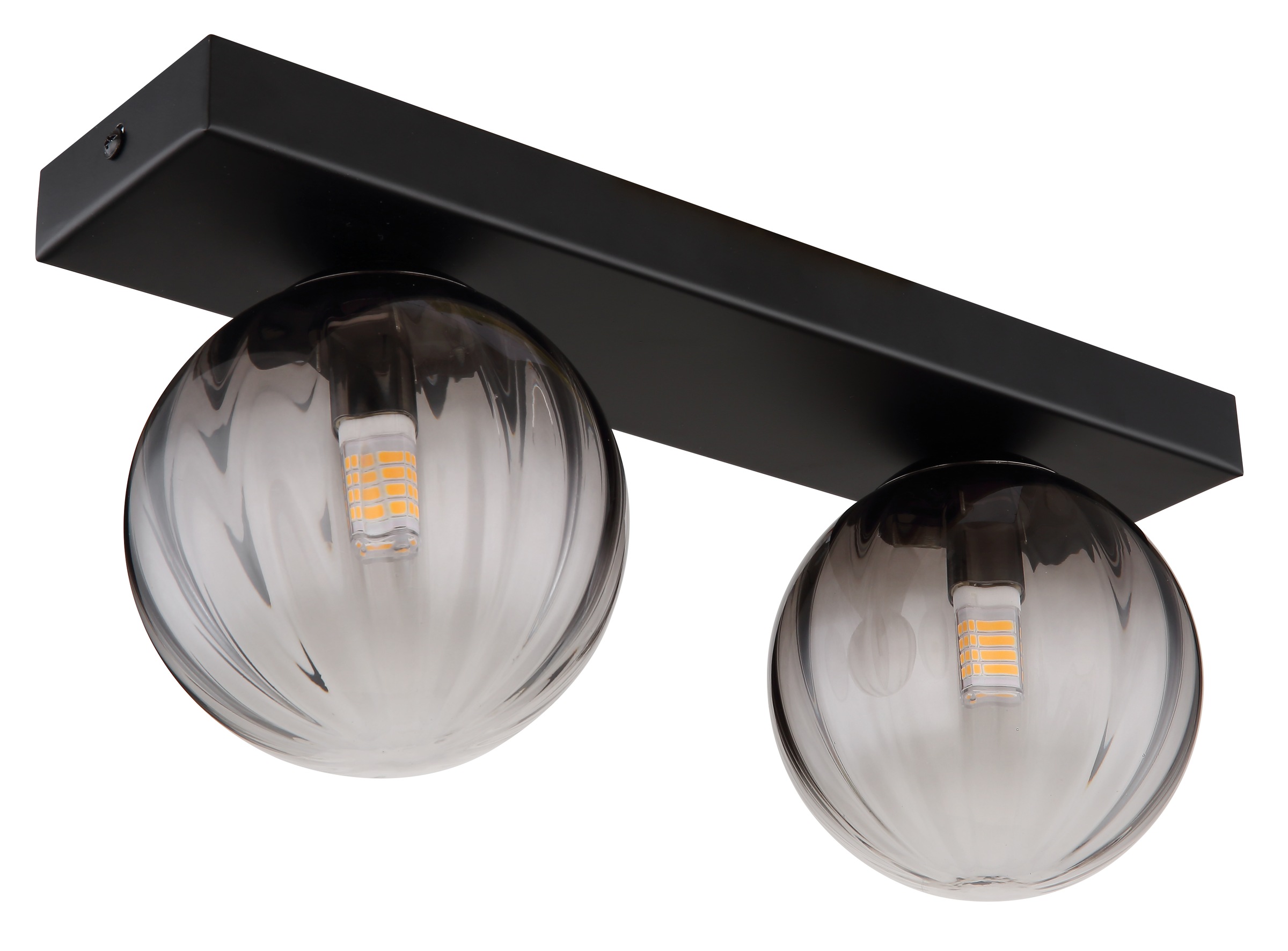GLOBO LIGHTING Wandleuchte »DALLERTA«, Leuchtmittel G9 | ohne Leuchtmittel, Wandlampe/Metall/Glas rauchfarben/Wohnzimmer/Flur/rund/klar verlaufend