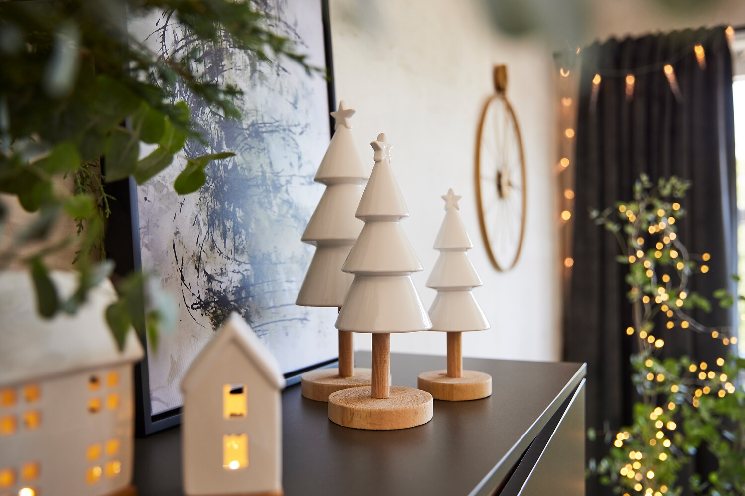 Creativ deco Dekobaum »Weihnachtsdeko«, aus Keramik und Holz