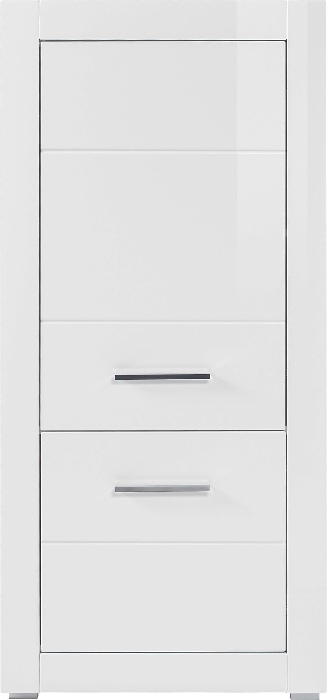 Home affaire Mehrzweckschrank "Bianco, moderner Schrank, Wohnzimmerschrank in Weiß Hochglanz" silberne Metallgriffe, universal einsetzbar, ausreichend Stauraum