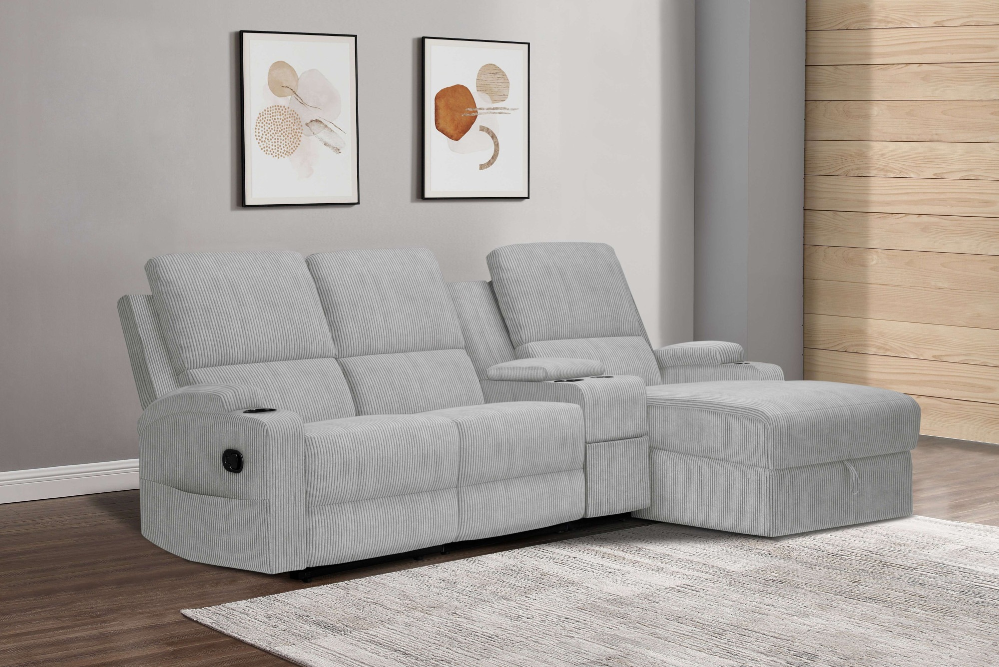 Home affaire Ecksofa "NAPORI Multimediasofa, 3er Kinosessel XXL, L-Form, Co günstig online kaufen
