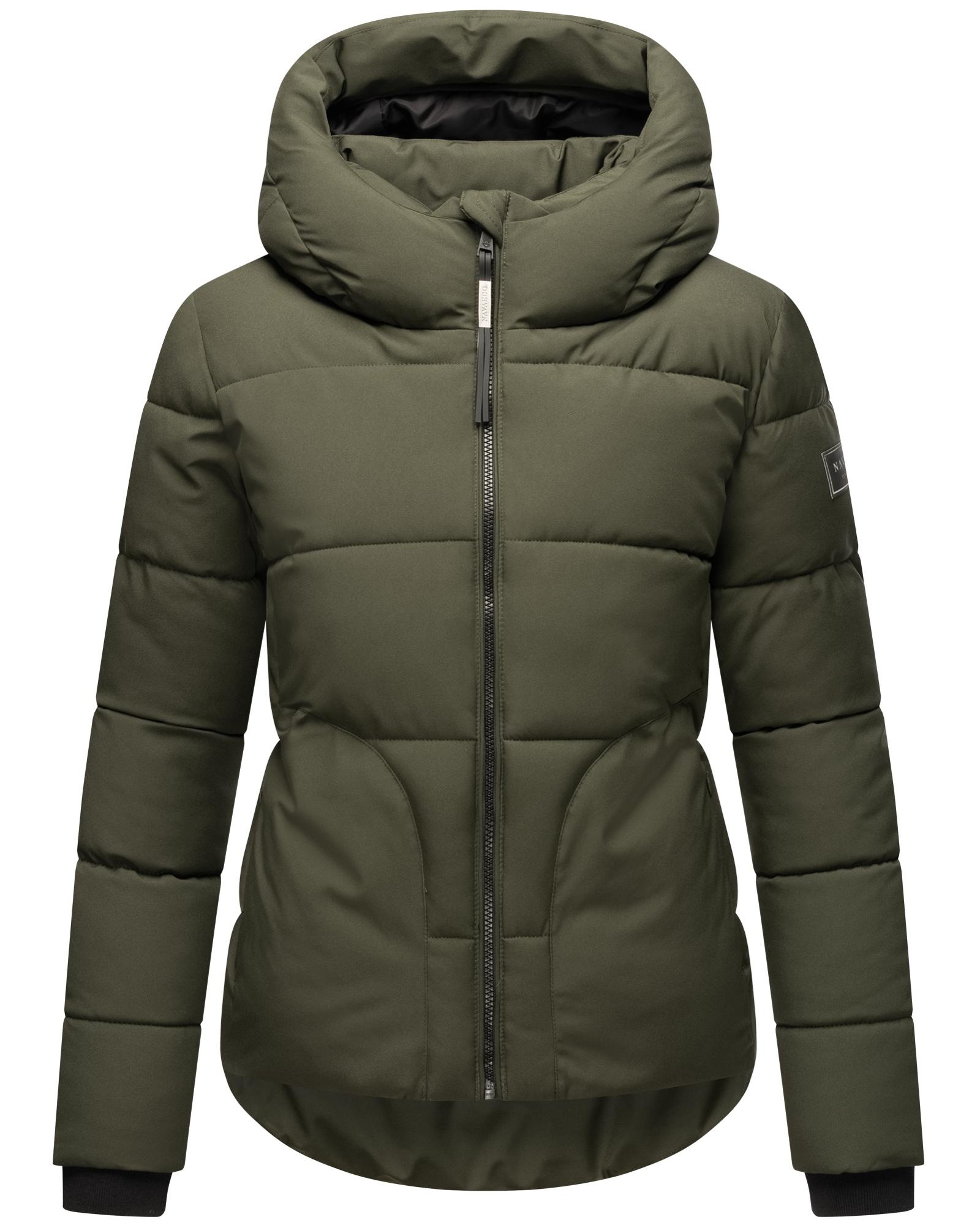 Navahoo Steppjacke »Lachperle XIV«, mit Kapuze, Kurze gesteppte Damen Winterjacke mit hohem Kragen und Kapuze