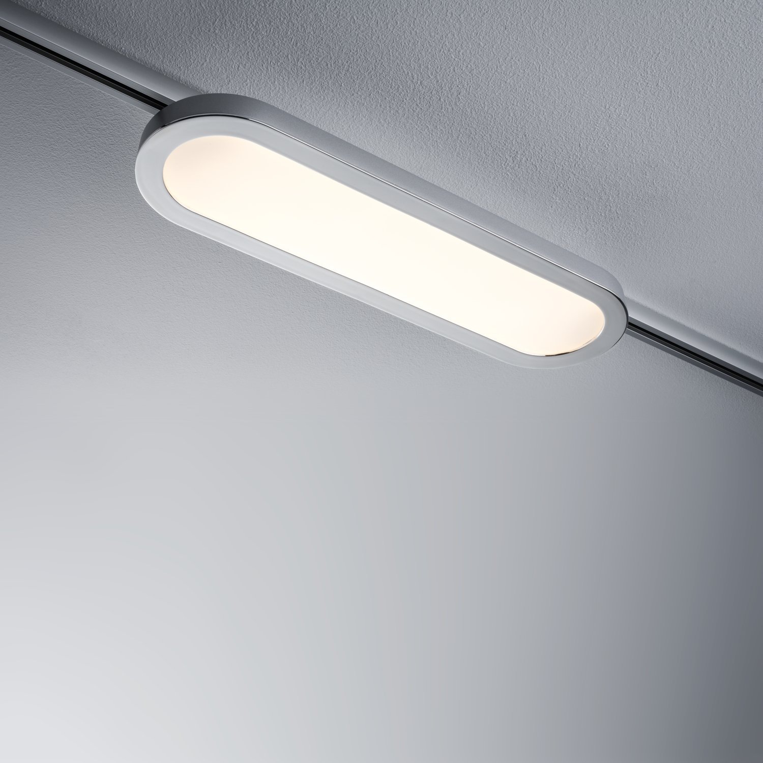 Paulmann Schienensystem-Leuchten »URail Panel Loop 480lm 7W 2700K 230V Chrom matt, Chrom 7W«, Einzelspot, dimmbar