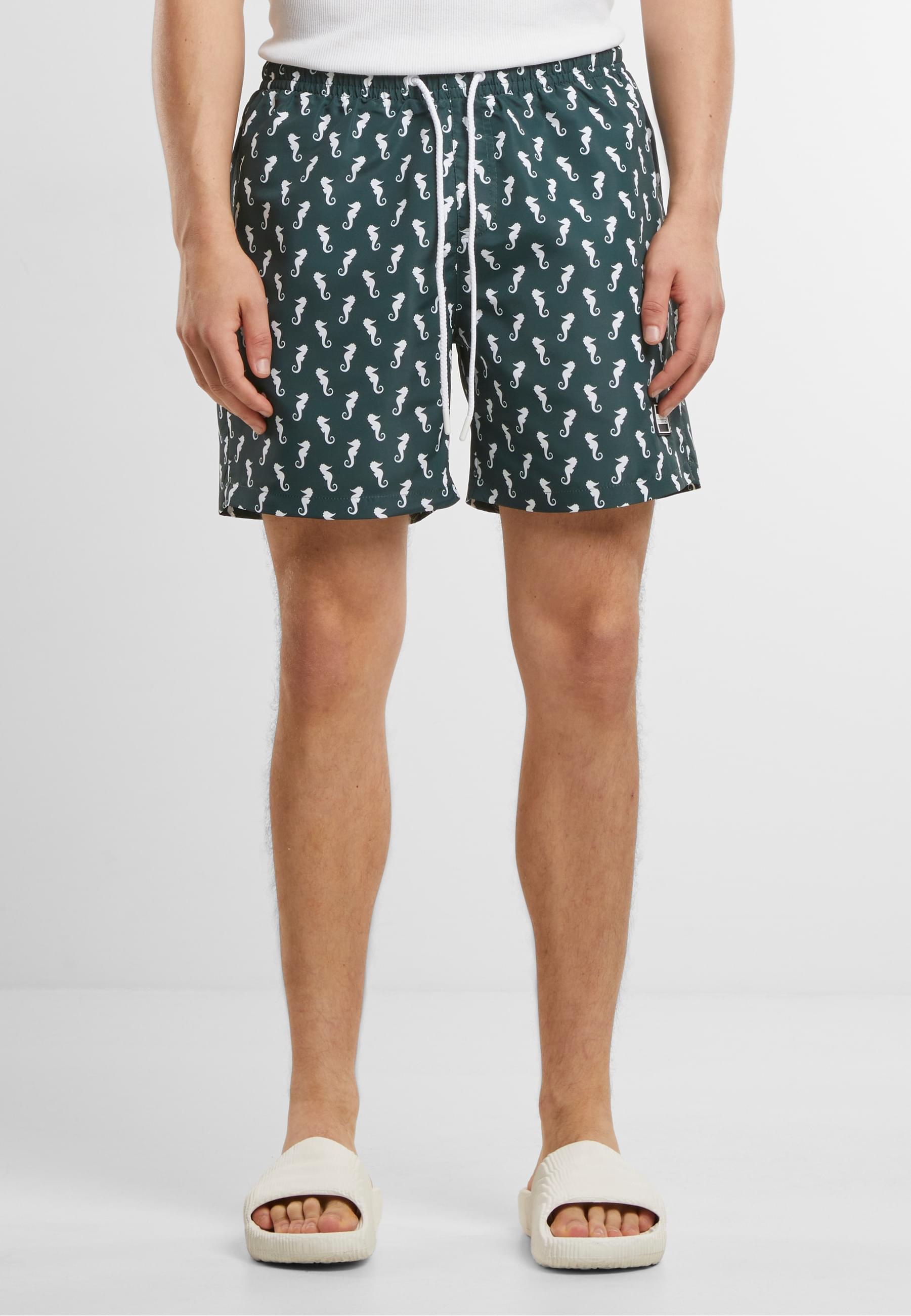 URBAN CLASSICS Badeshorts »Urban Classics Herren Pattern Swim Shorts«