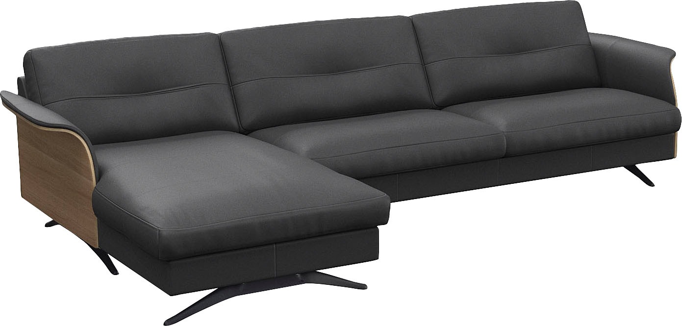 FLEXLUX Ecksofa »Glow, super bequem durch hochwertigem Sitzaufbau mit Federkern, L-Form«, Modernes skandinavisches Design